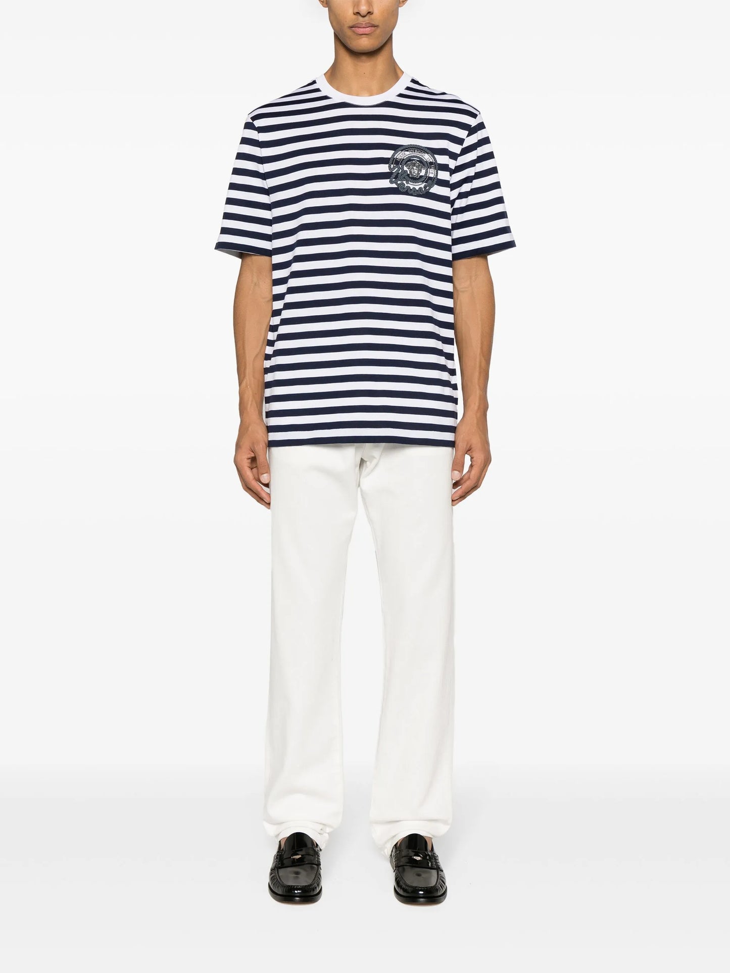 Medusa Head-motif mid-rise straight-leg jeans