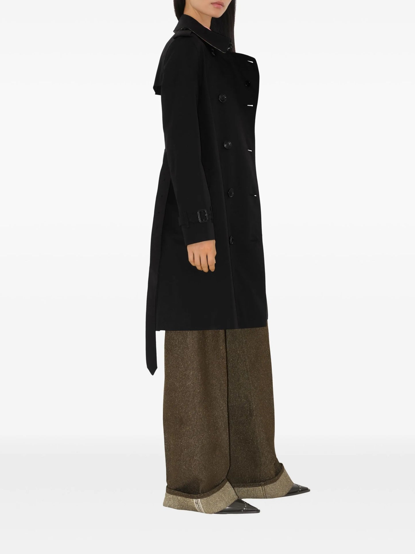 double-breasted cotton coat