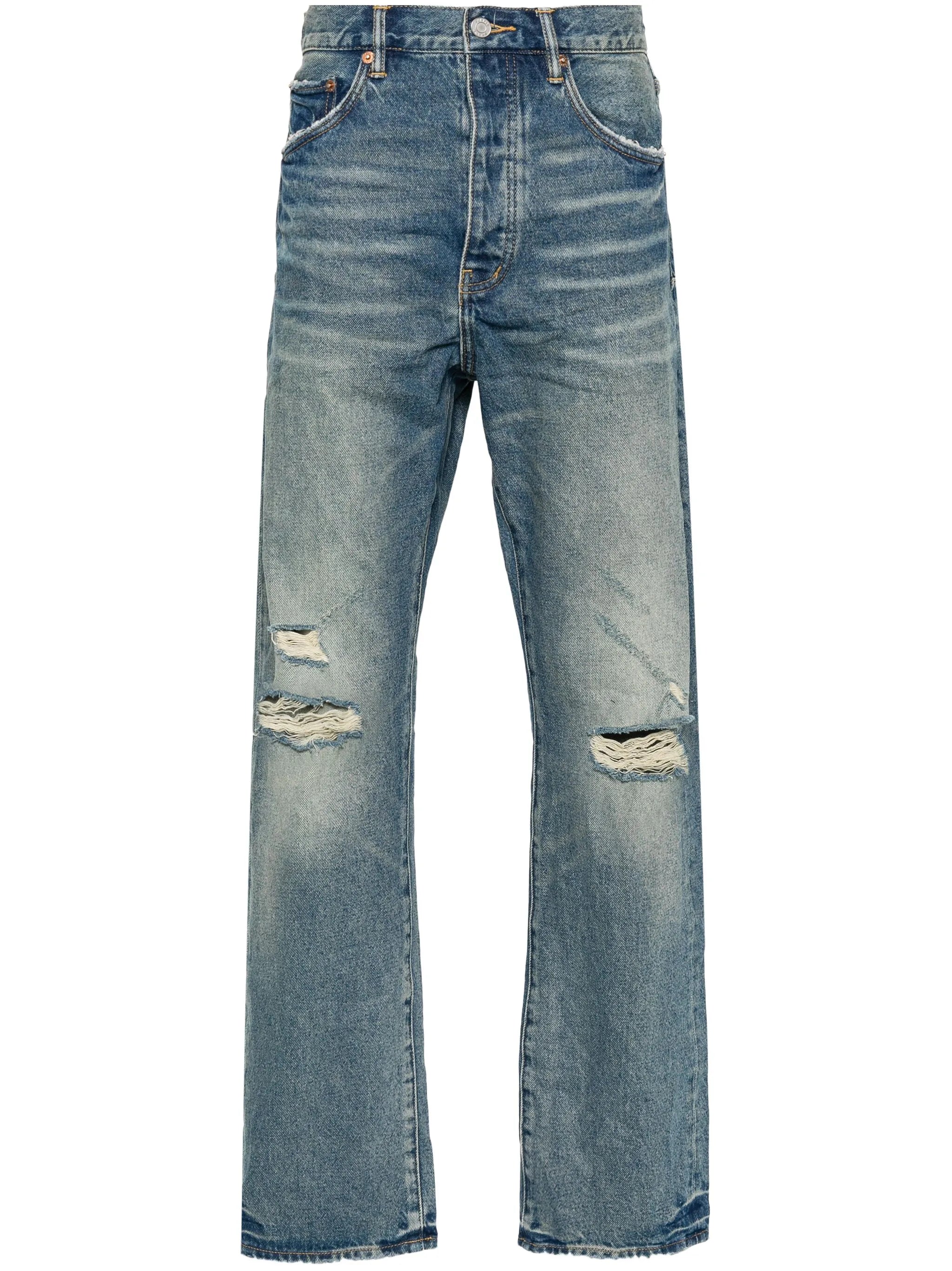P011 Vintage Knee Slit jeans