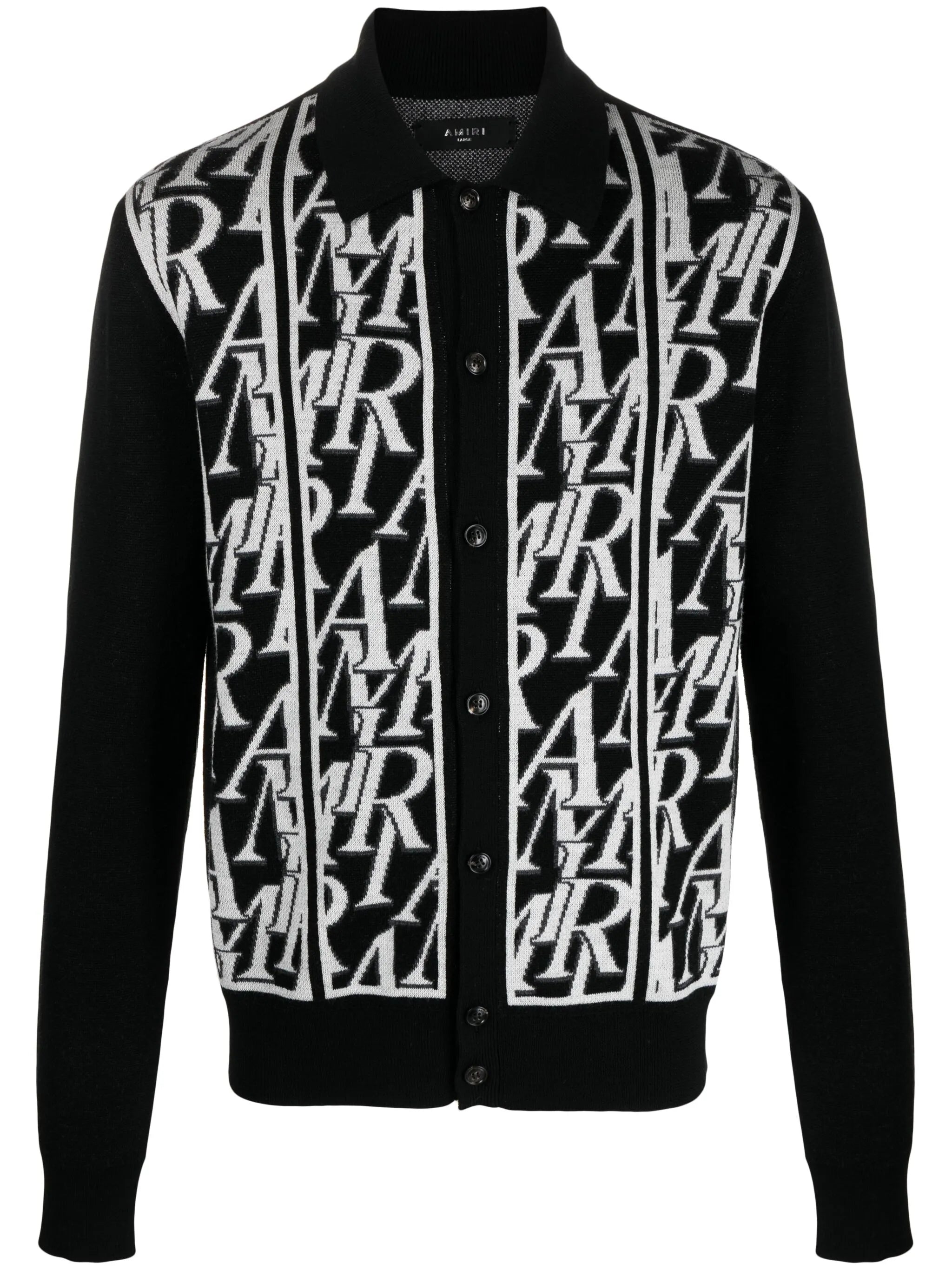 Repeat wool-jacquard cardigan