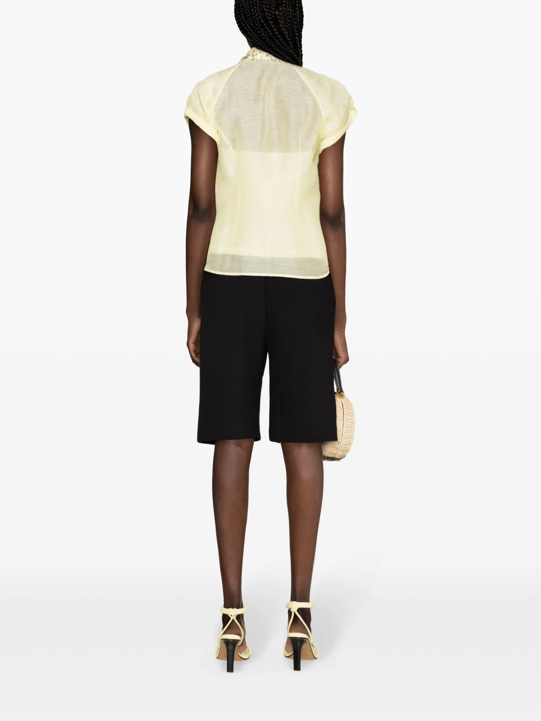 Matchmaker Diamante linen-blend blouse