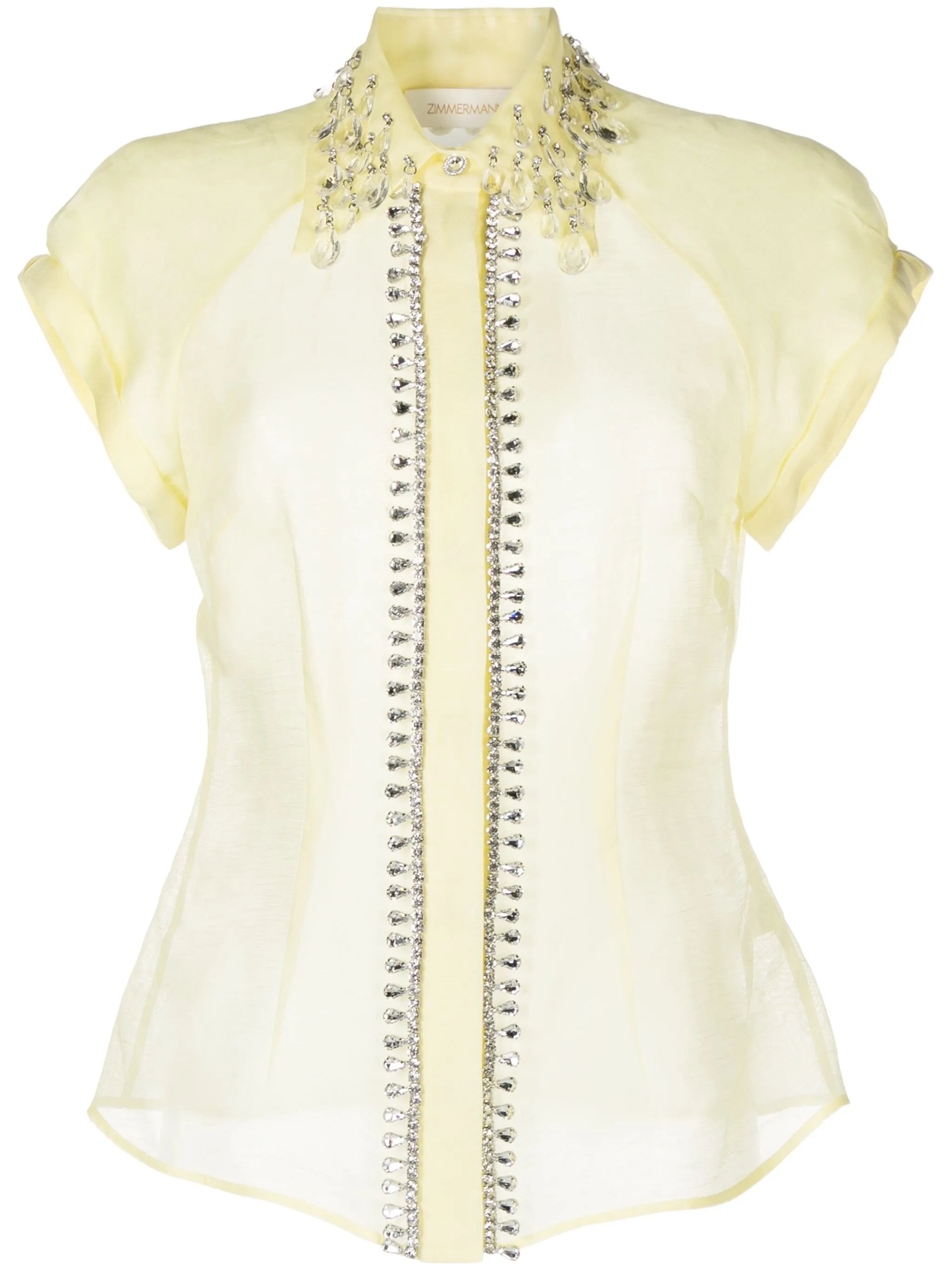 Matchmaker Diamante linen-blend blouse