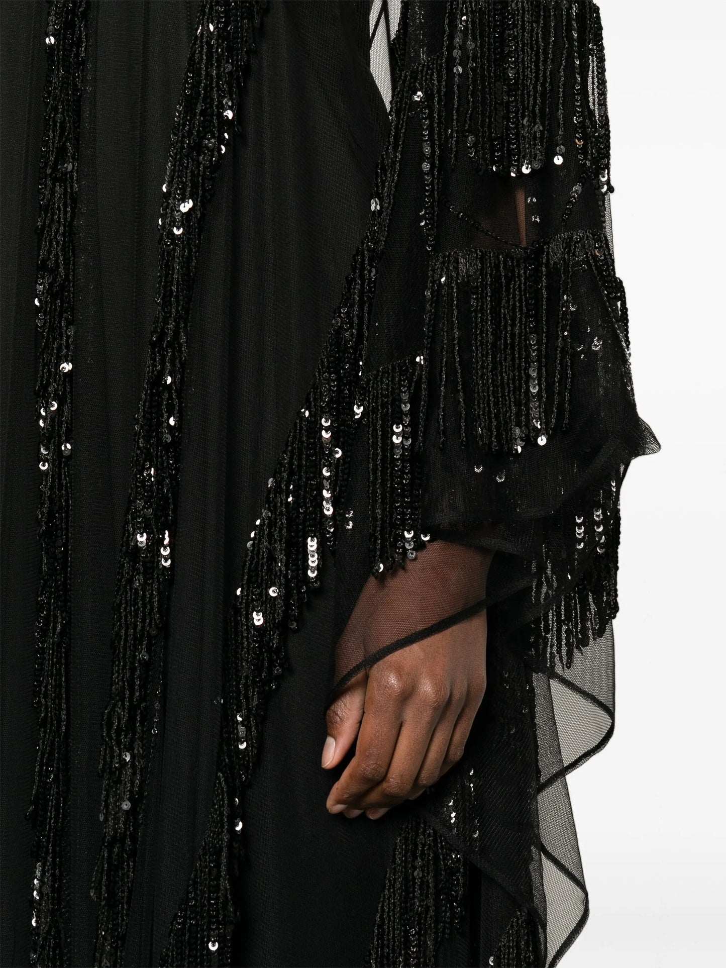 Showgirl sequinned kaftan dress