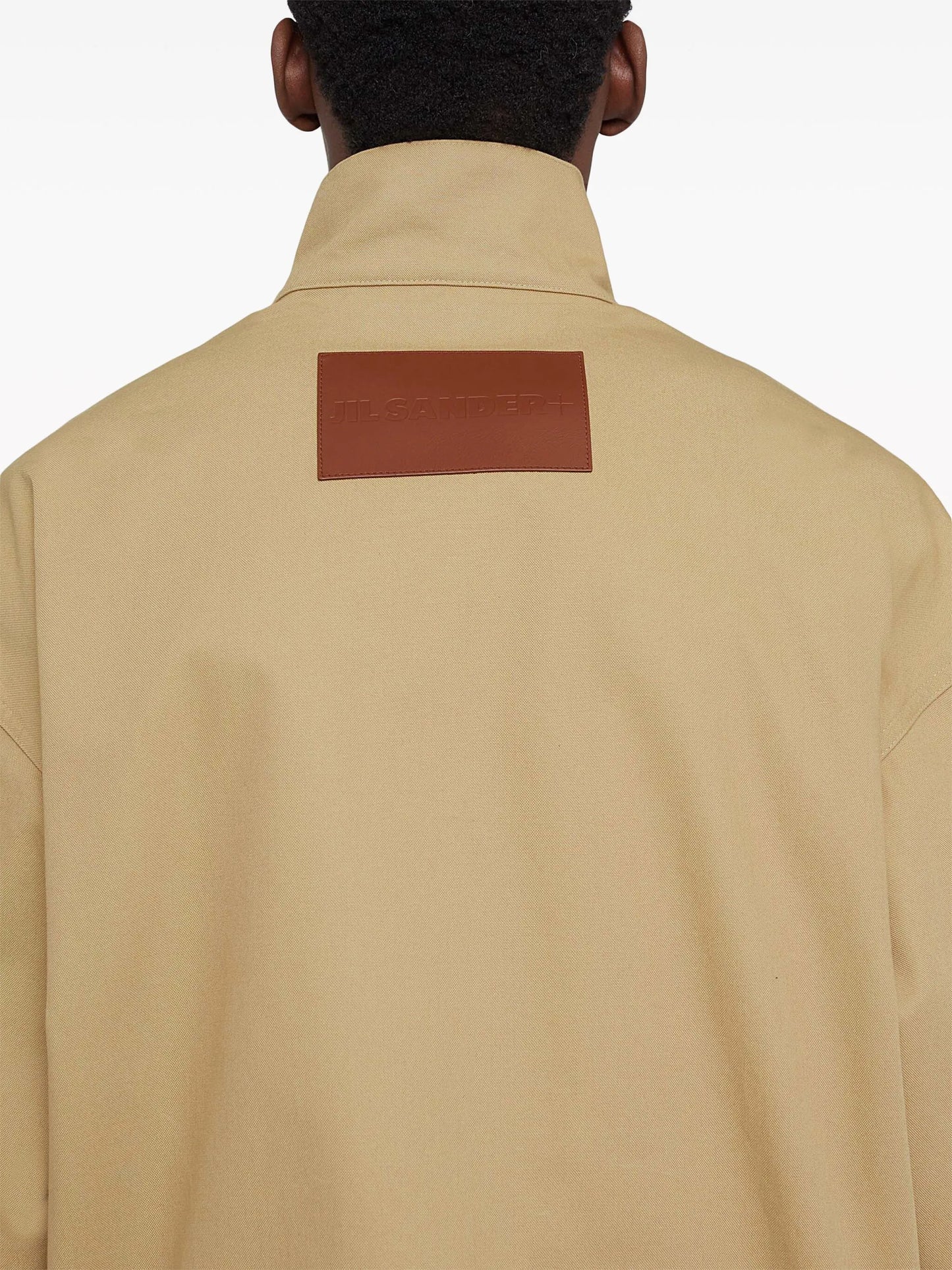 zip-up cotton bomber jacket