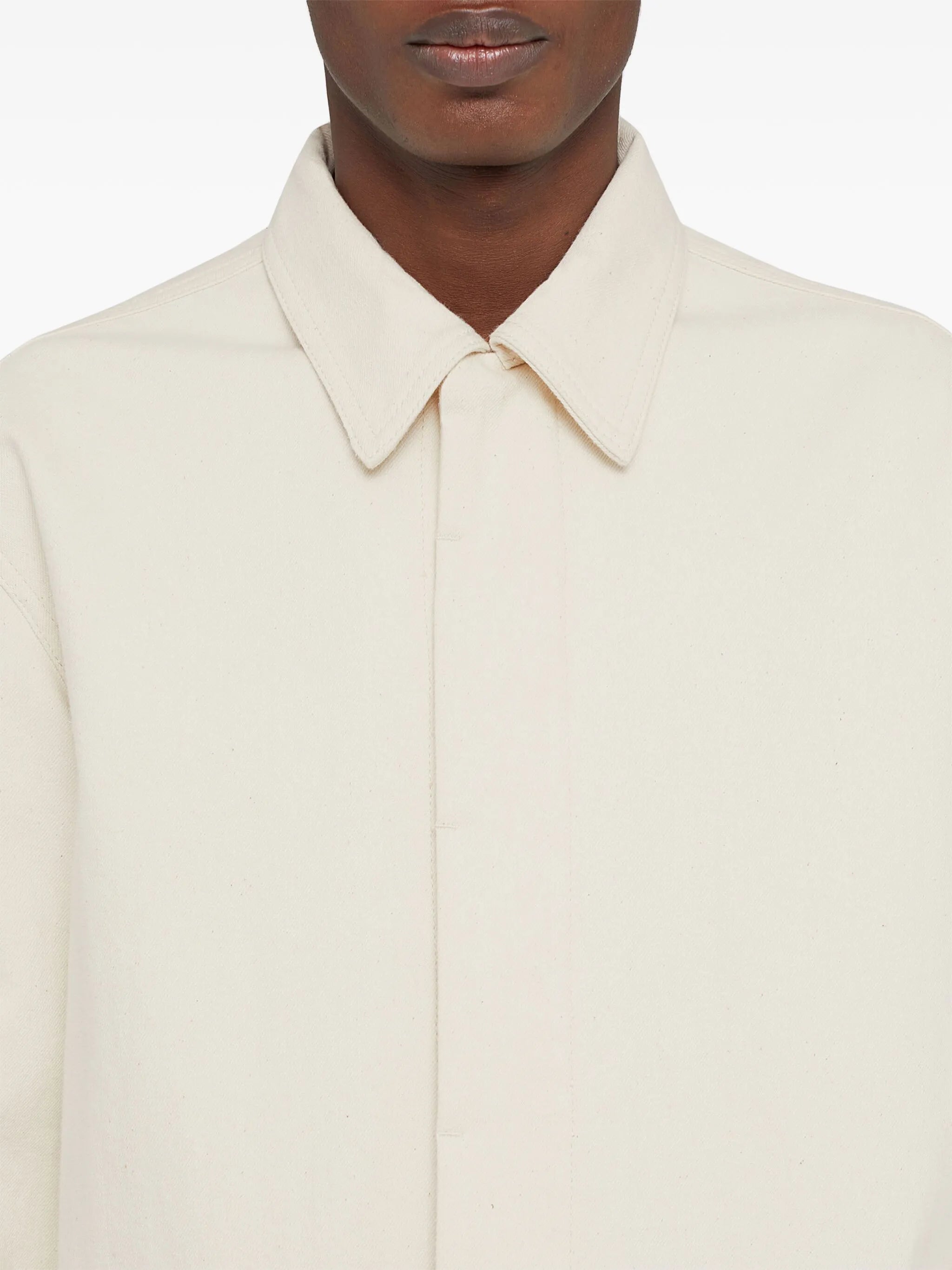 concealed fastening shirt-jacket