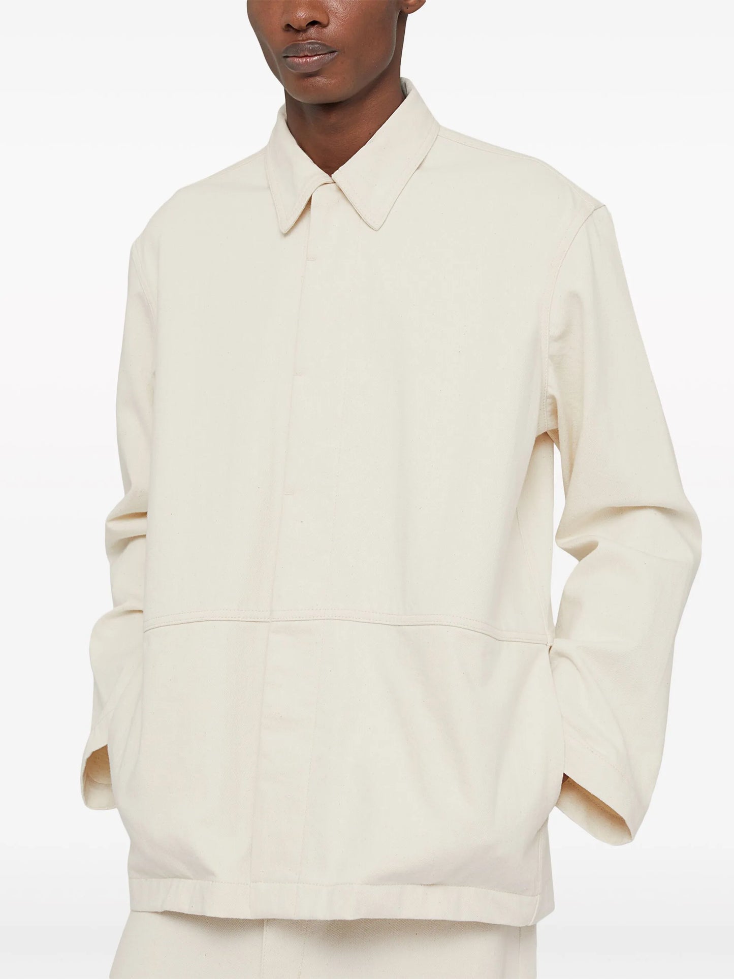 concealed fastening shirt-jacket