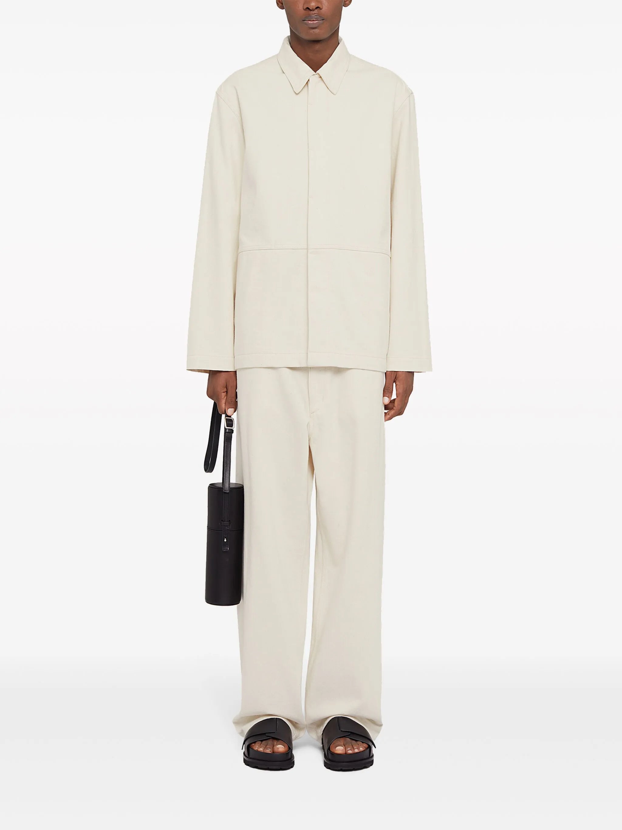 concealed fastening shirt-jacket