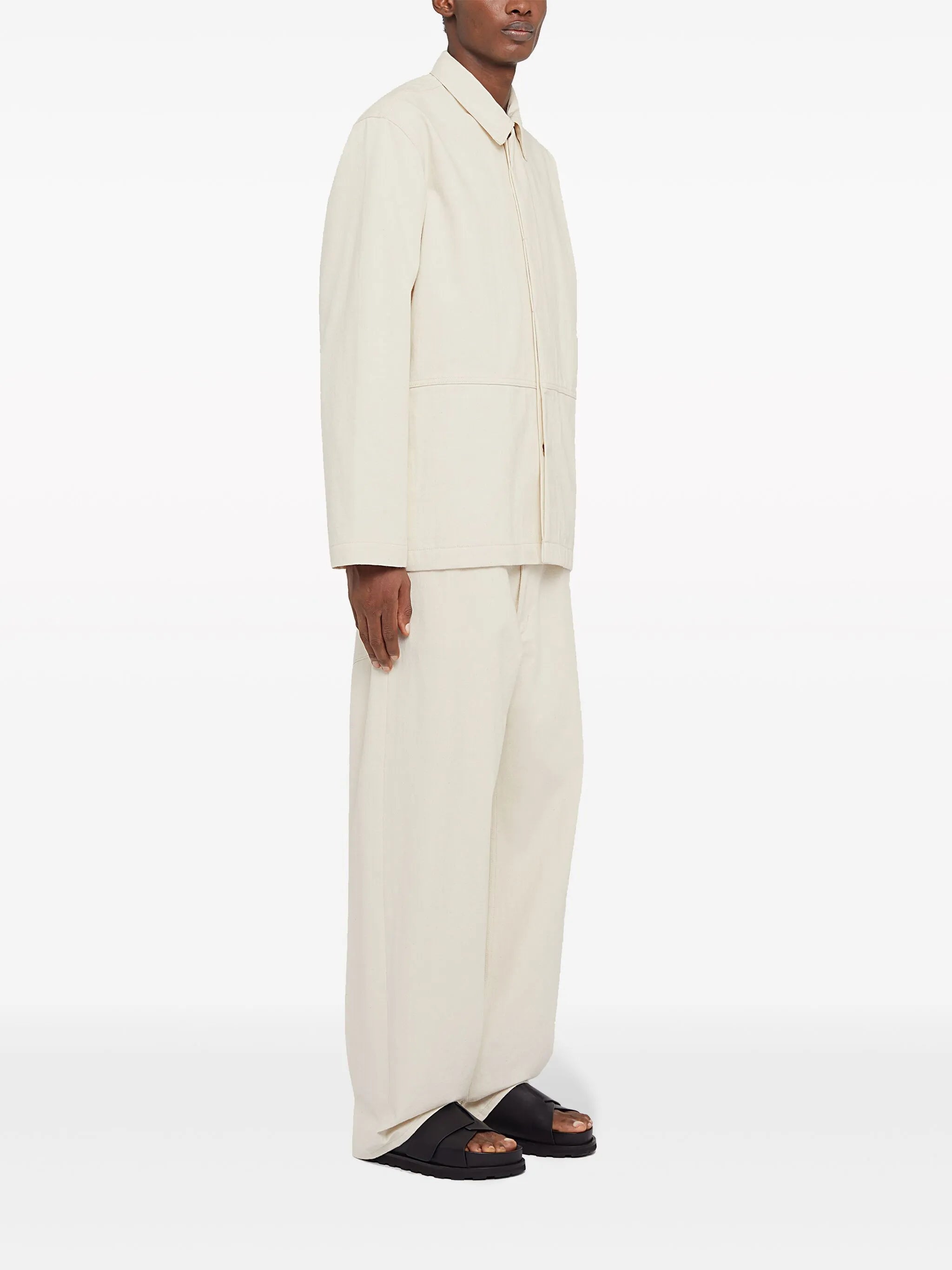 concealed fastening shirt-jacket
