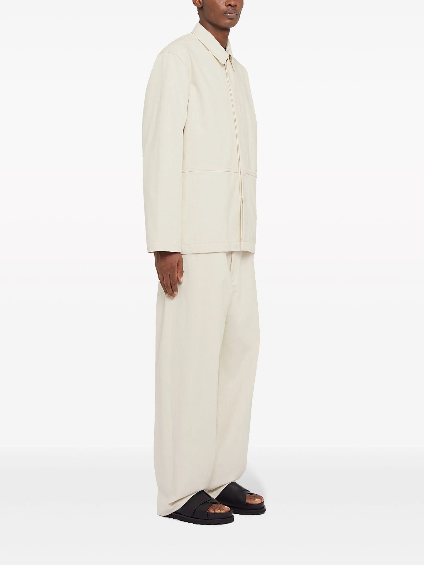 concealed fastening shirt-jacket