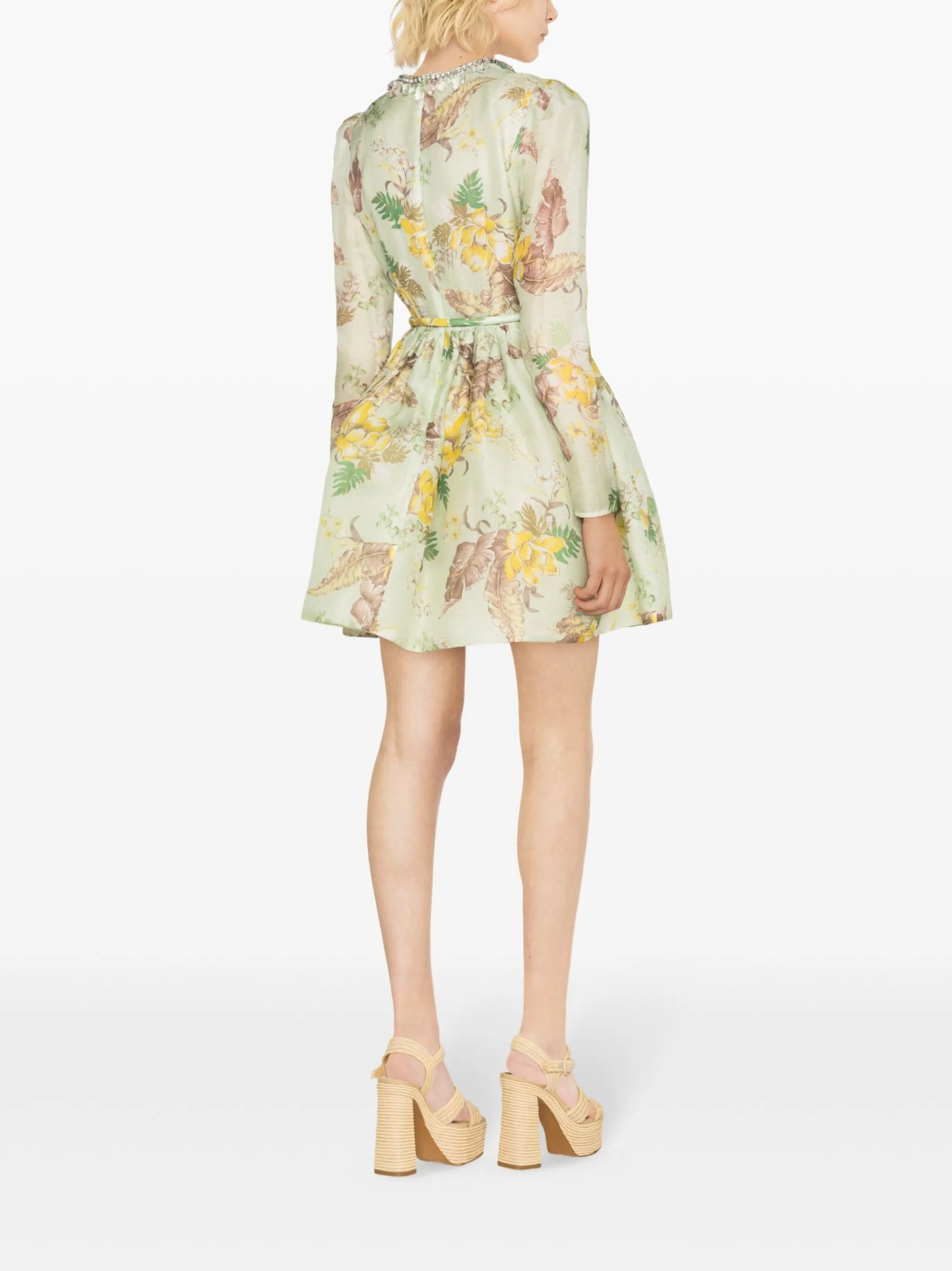 Tulip floral-print minidress