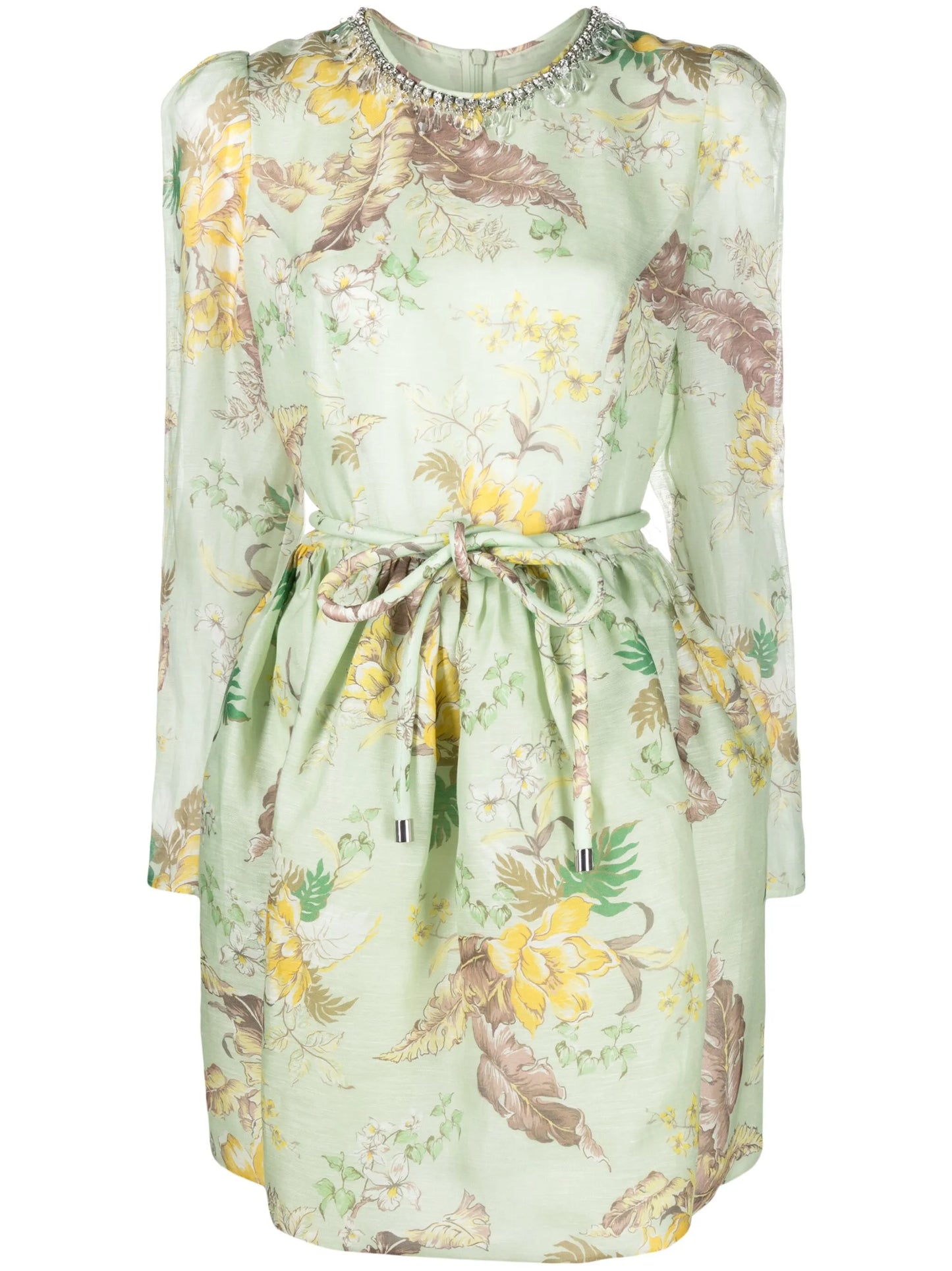 Tulip floral-print minidress