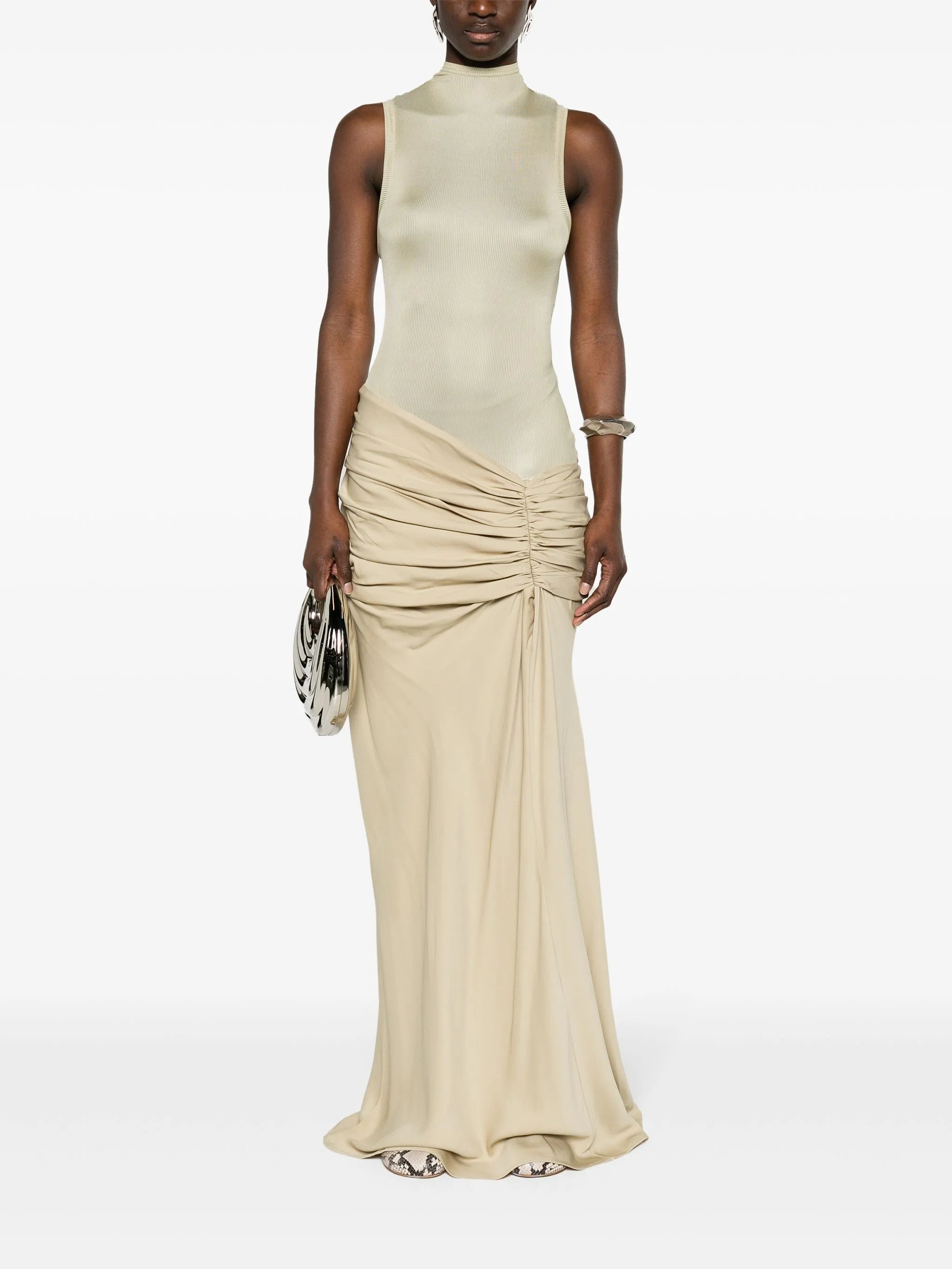 Fusion ruched gown