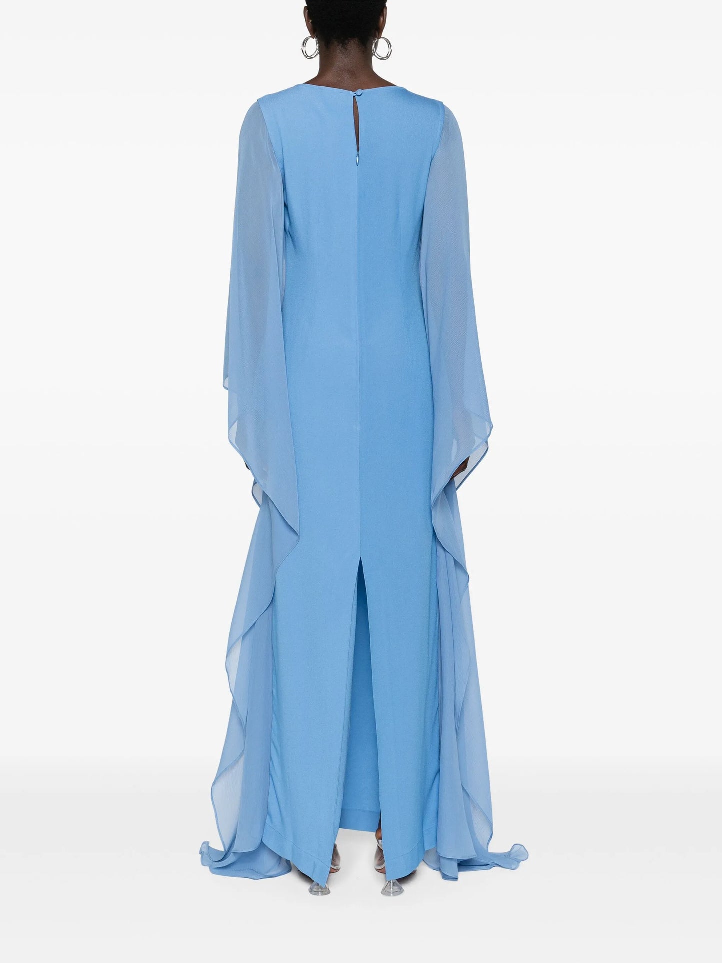 Adriatica sheer-sleeve gown