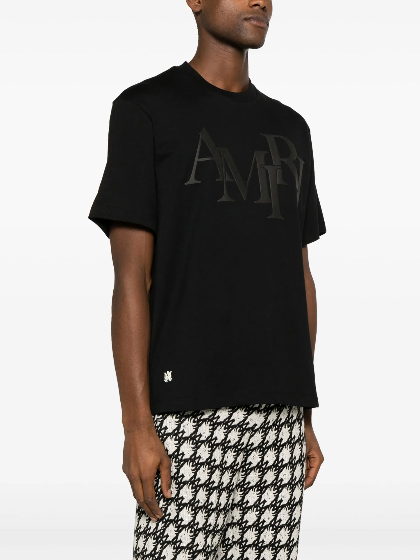 Staggered logo-appliqué T-shirt