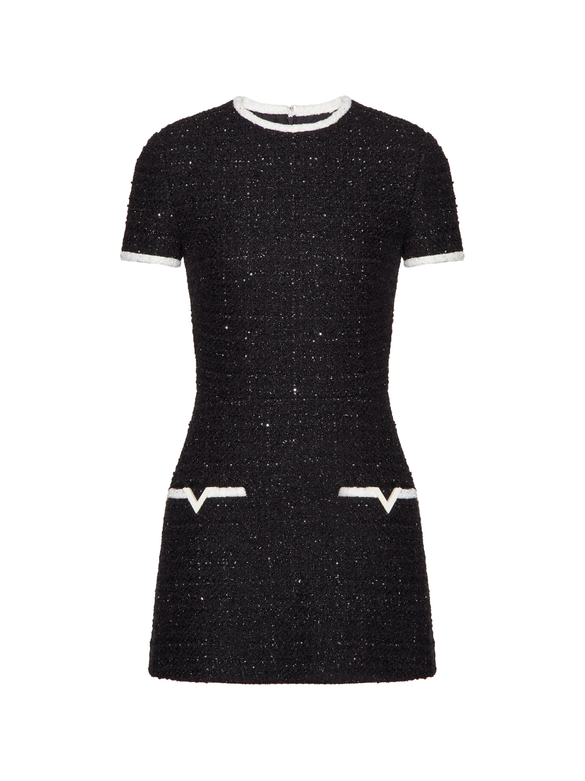 Glaze tweed mini dress