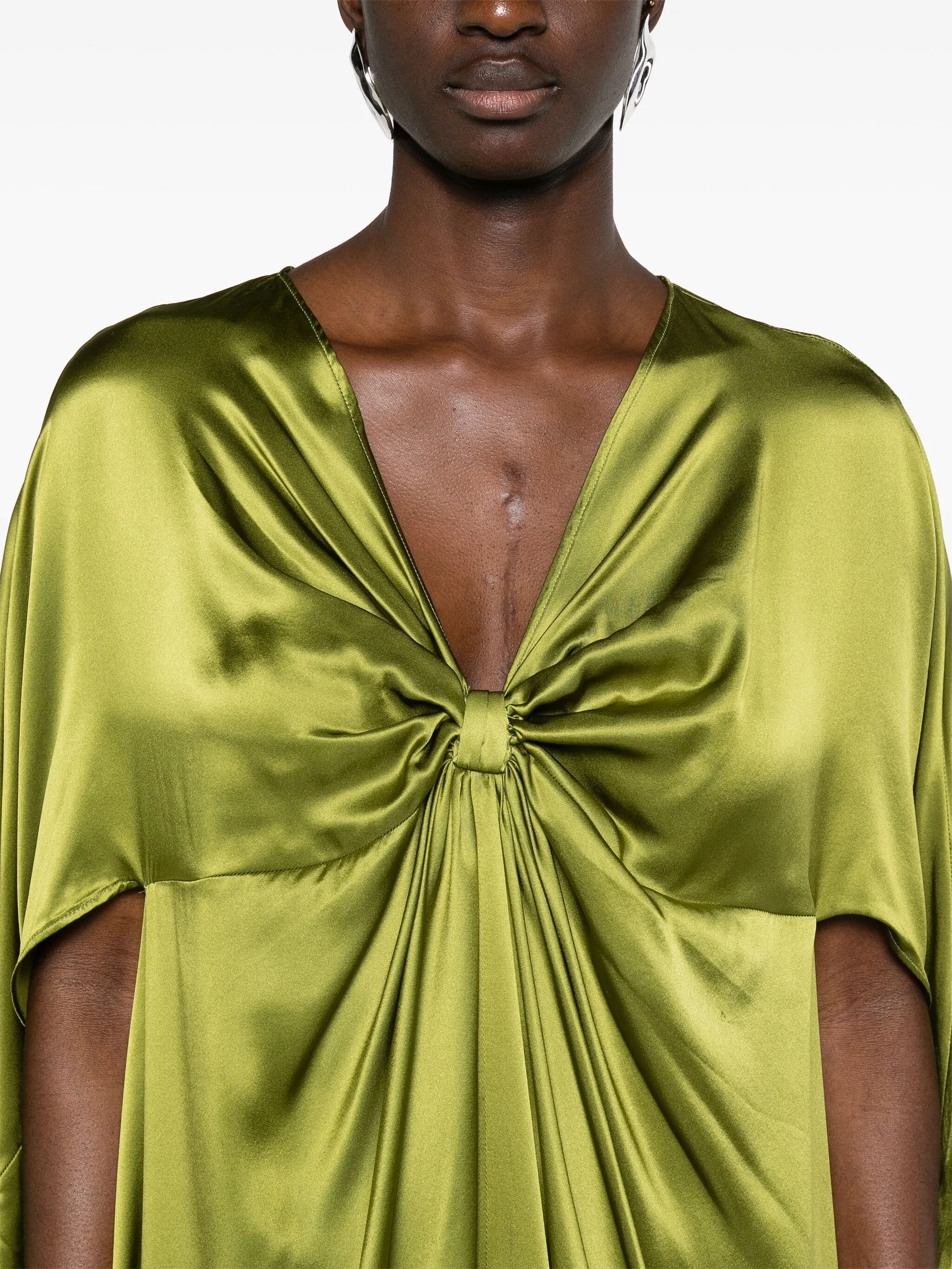 Azores knotted silk kaftan