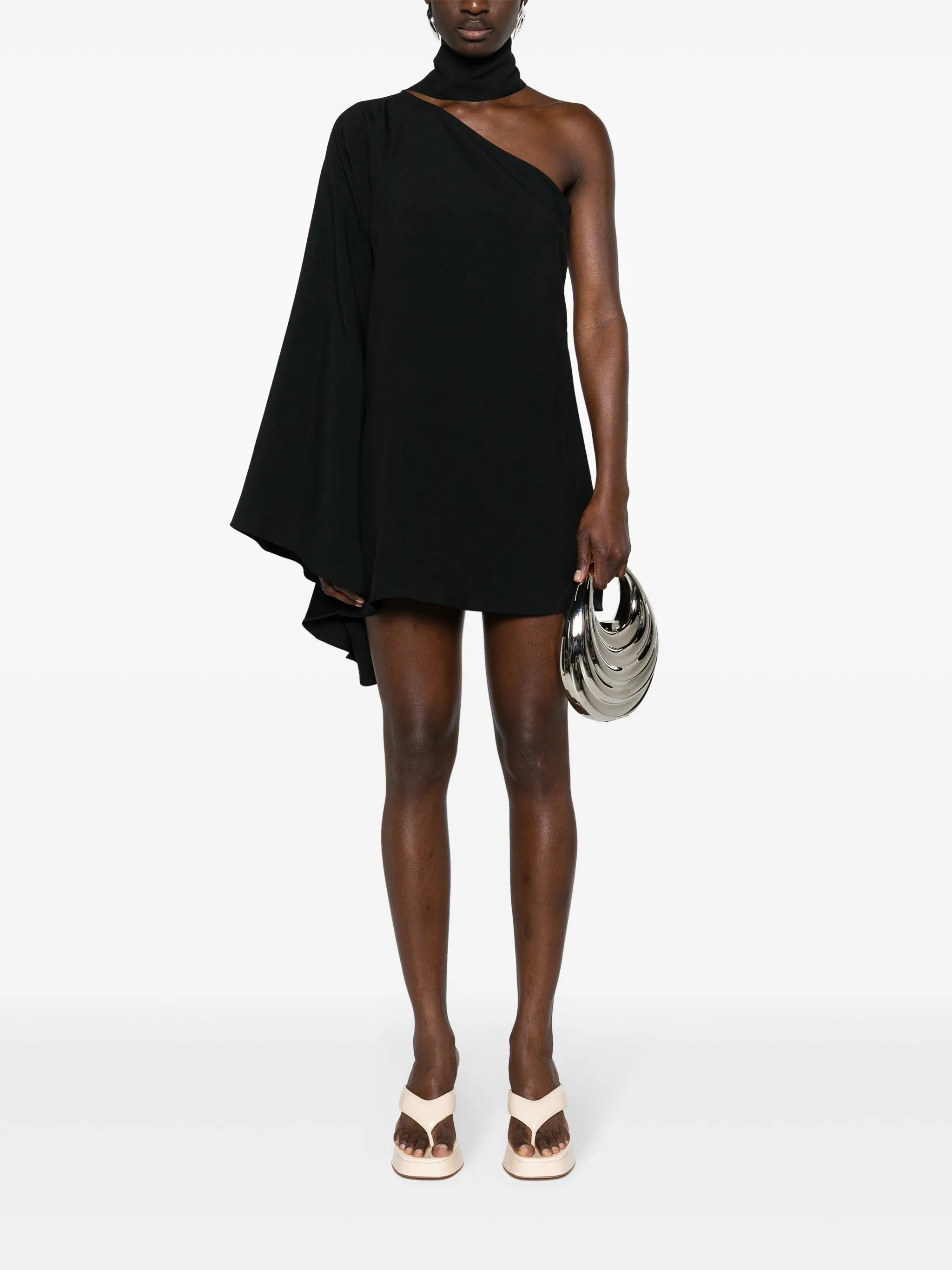 Balear one-shoulder minidress