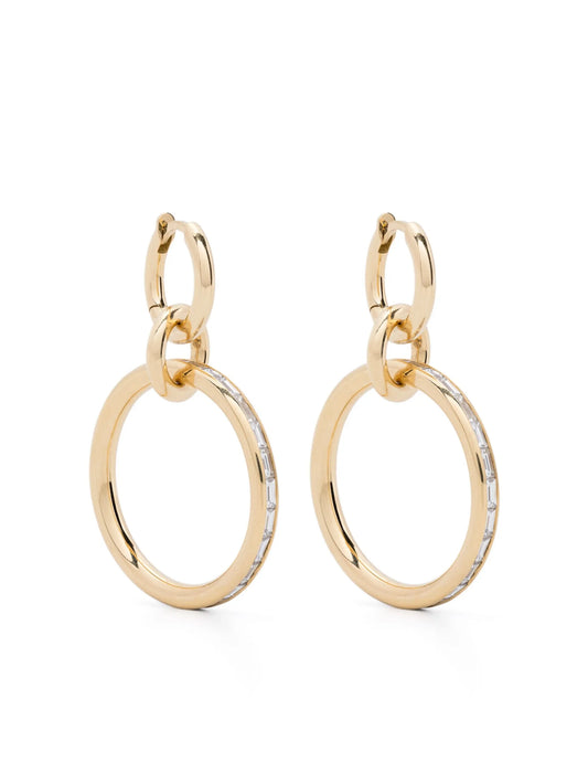 18kt yellow gold Taryn diamond hoop earrings