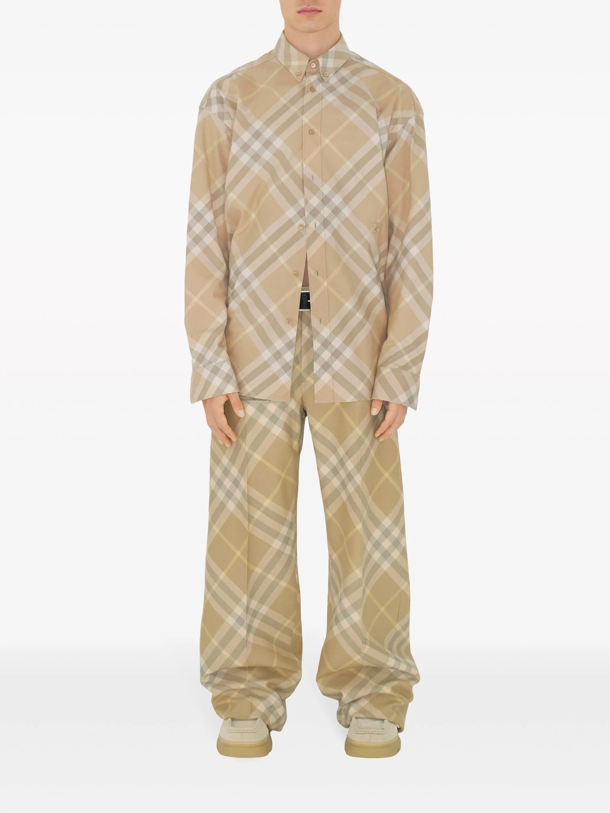 embroidered check shirt