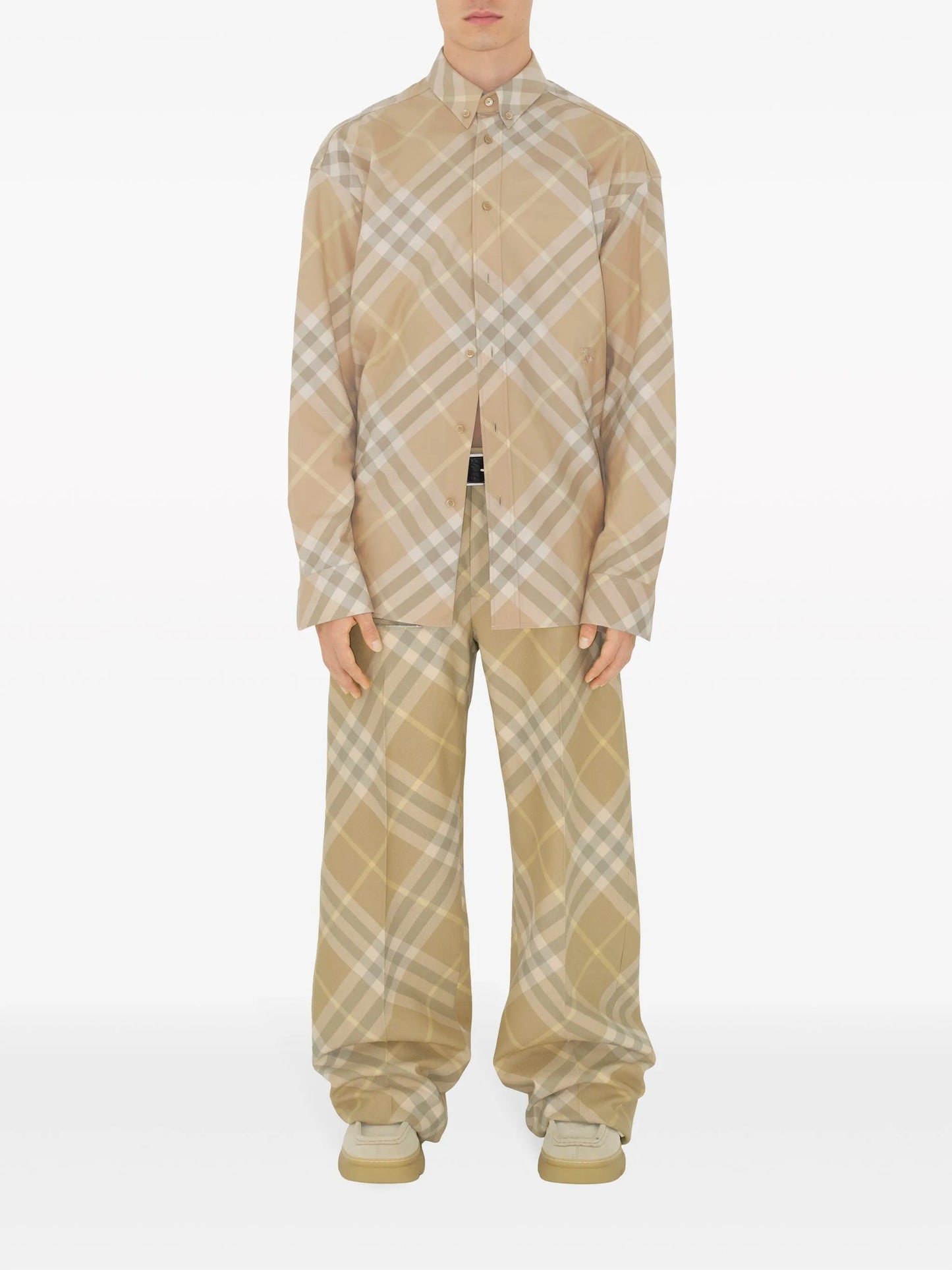 embroidered check shirt