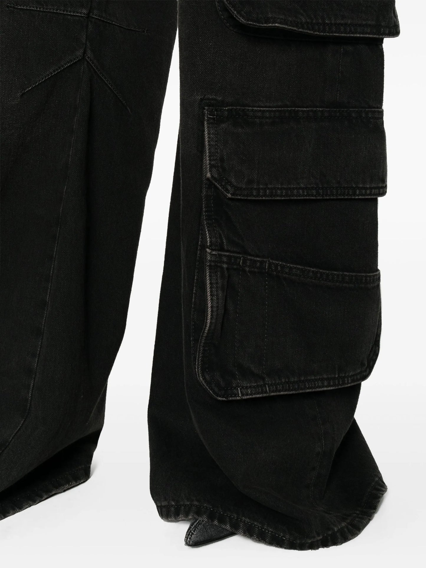 high-rise cargo jeans