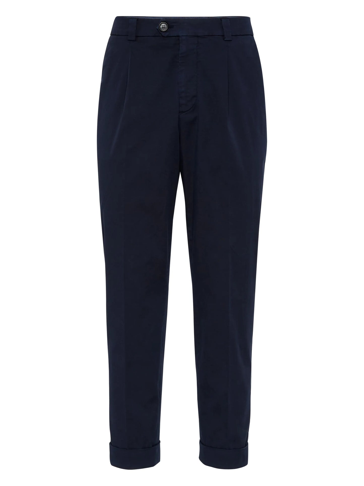 tapered cotton trousers