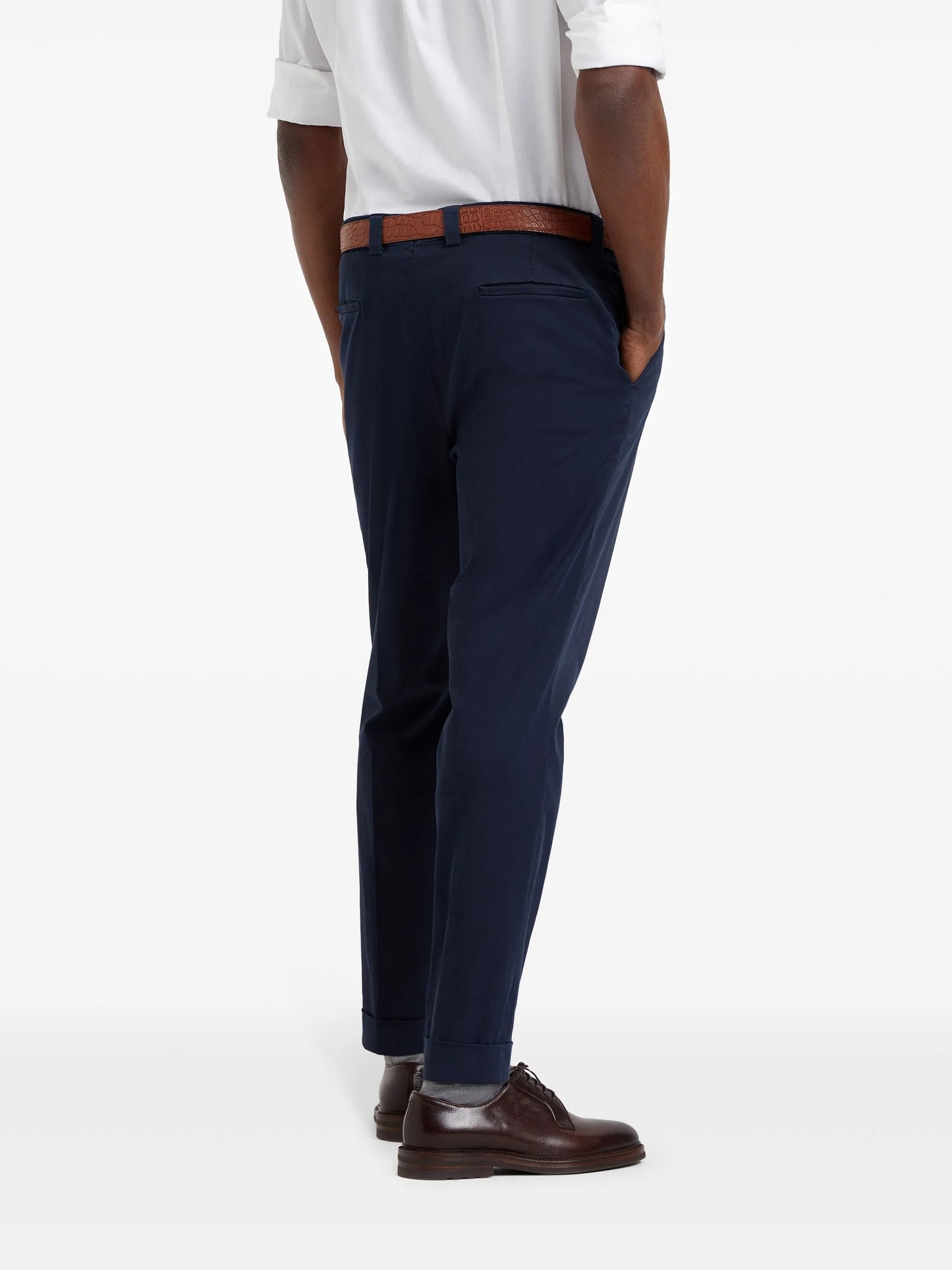 tapered cotton trousers
