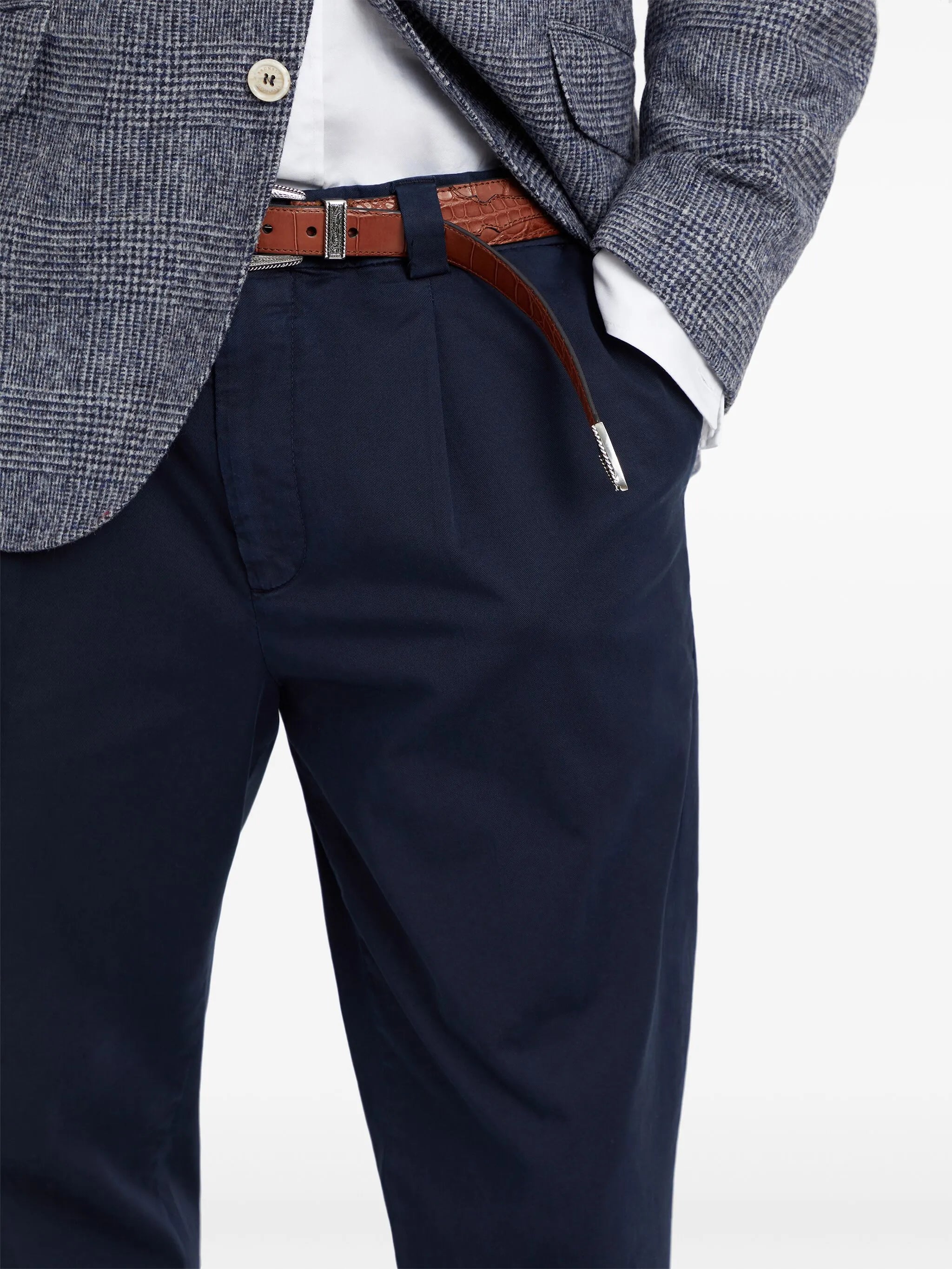 tapered cotton trousers