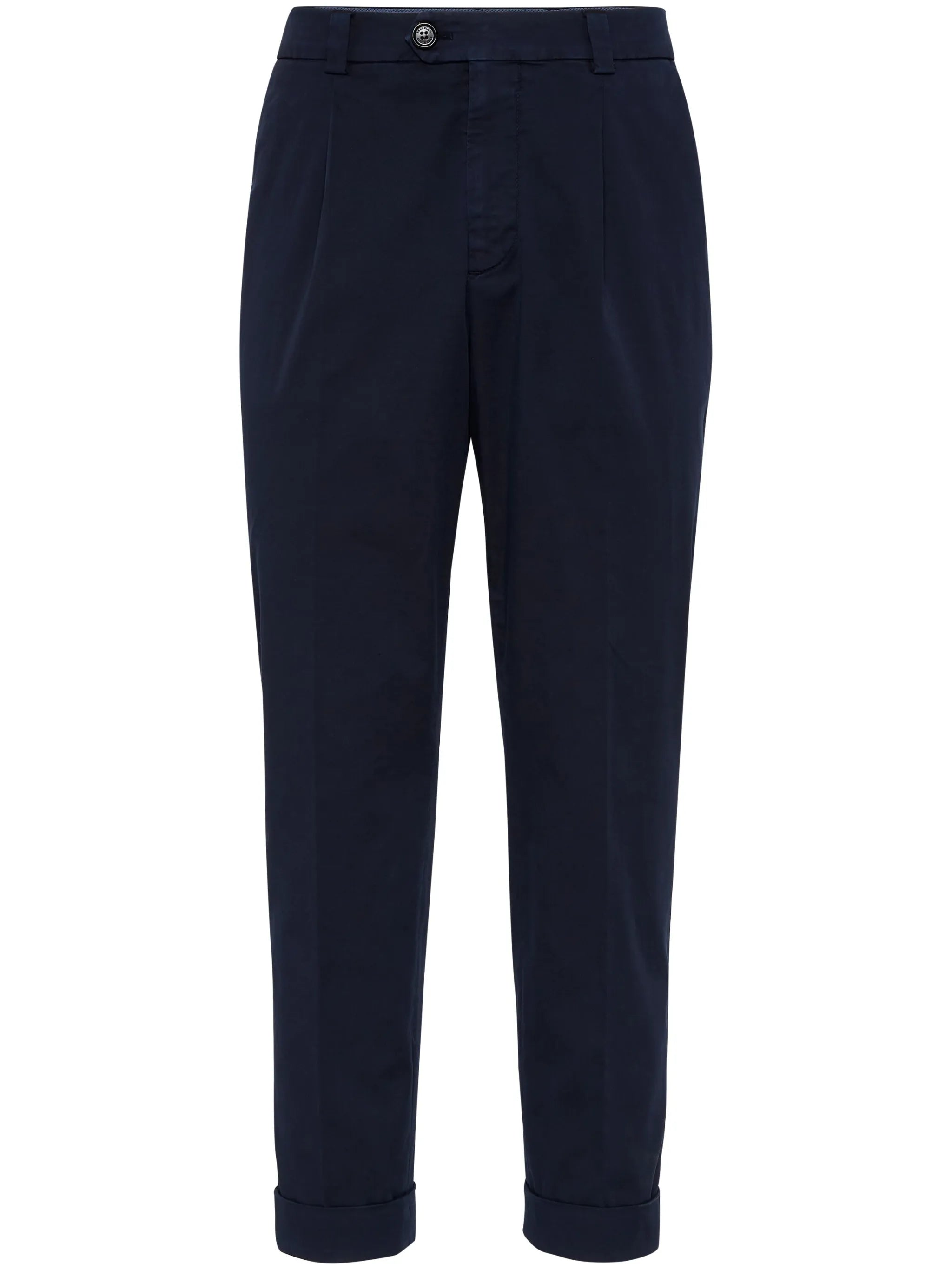 tapered cotton trousers