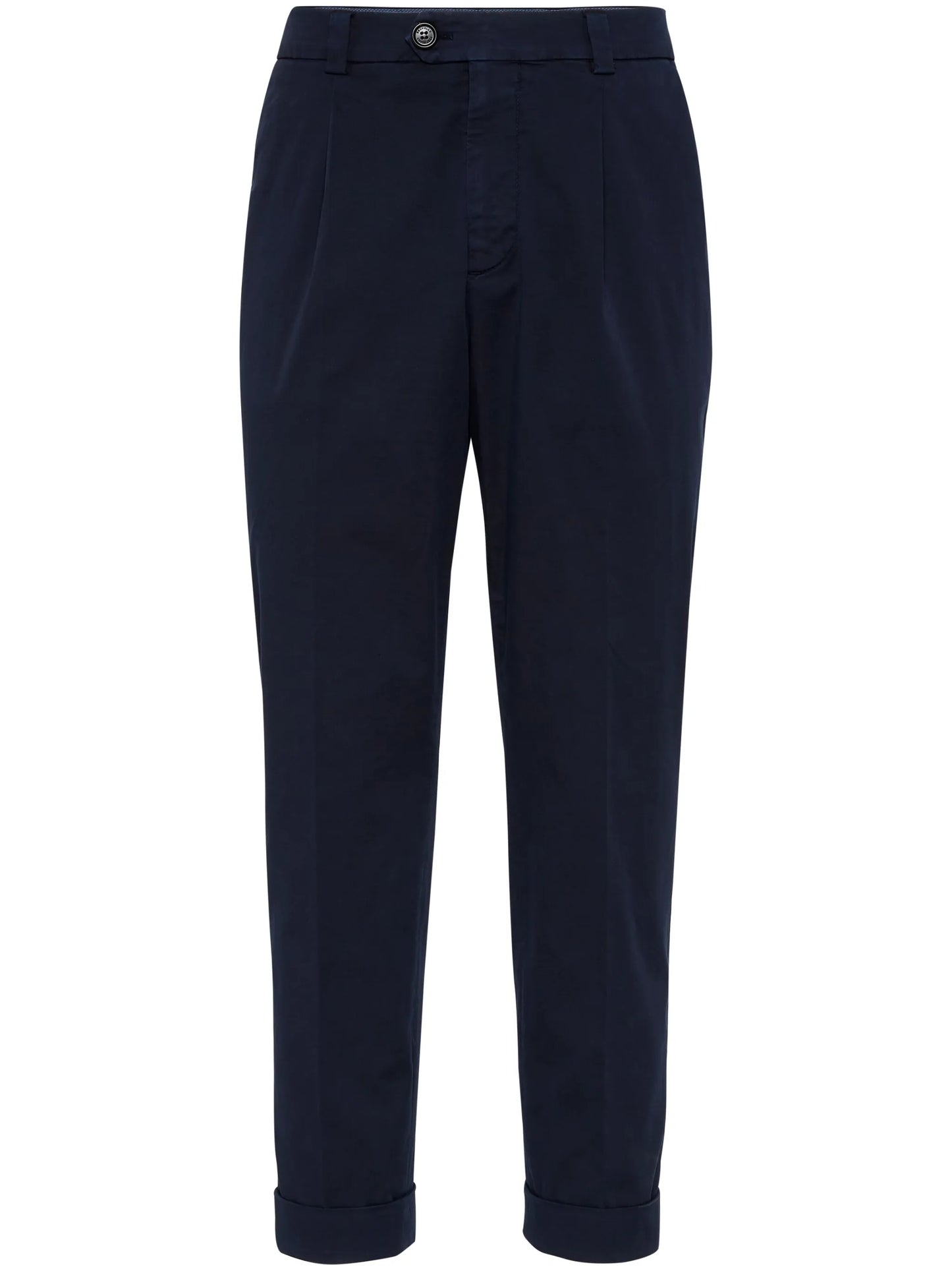 tapered cotton trousers