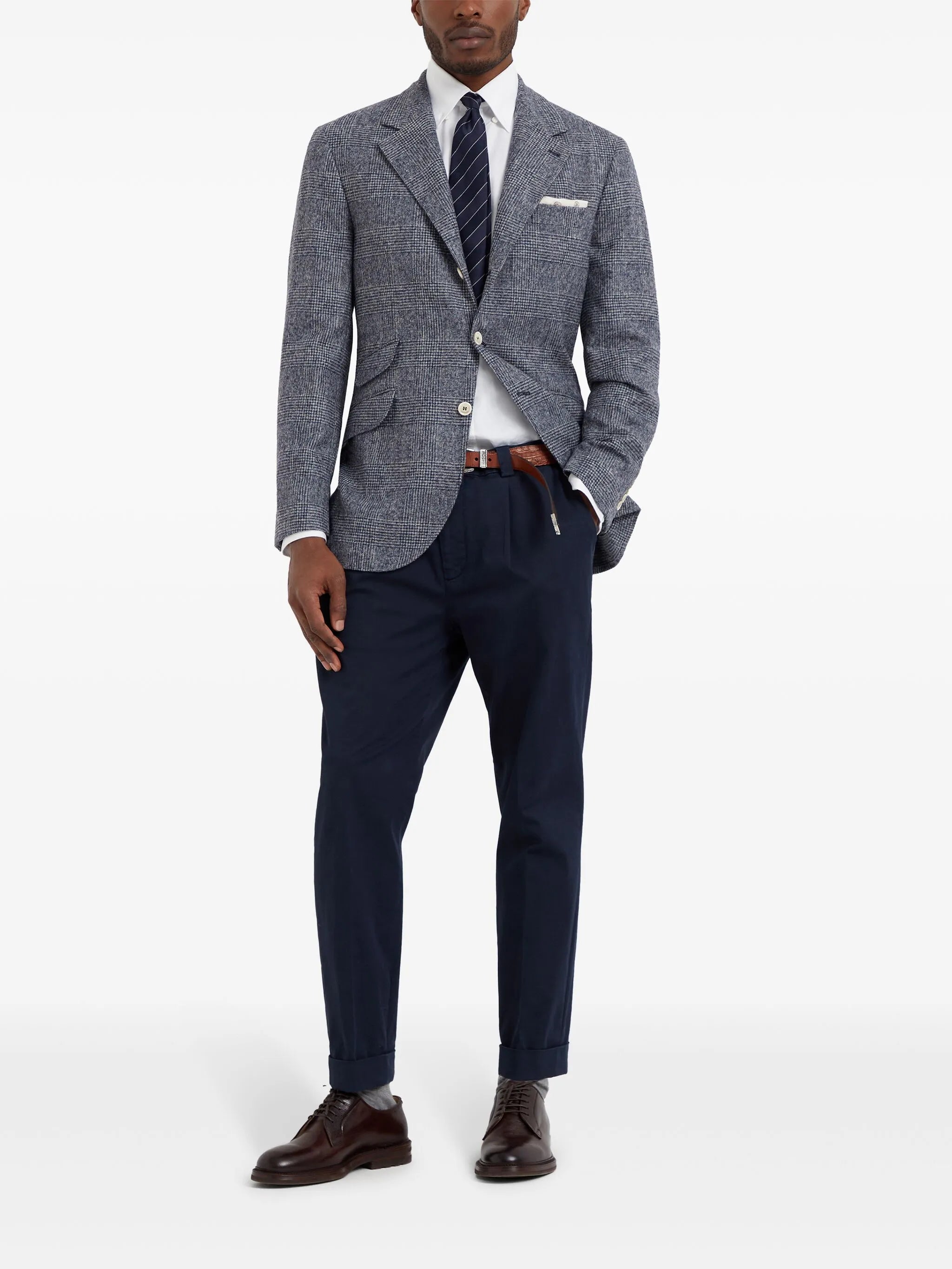 tapered cotton trousers