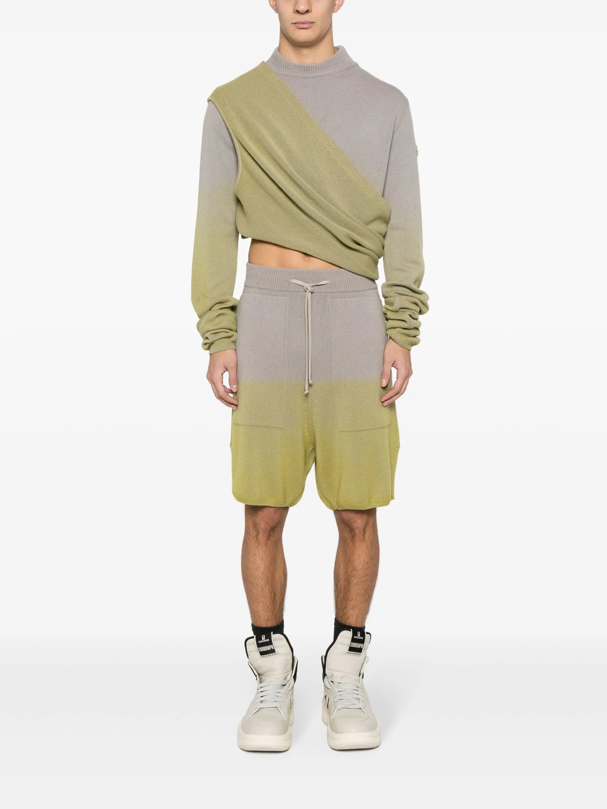 ombré-effect cashmere shorts