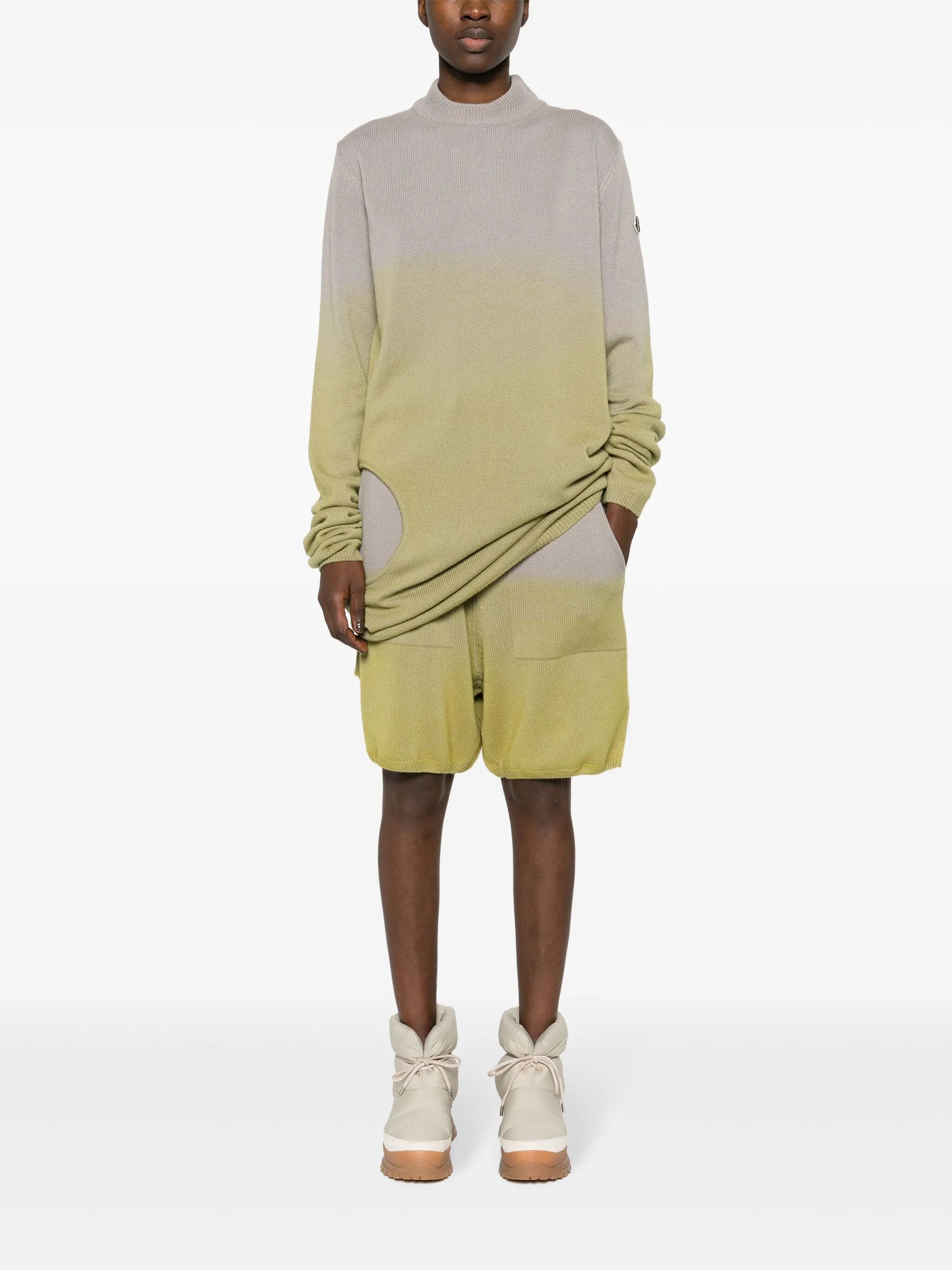 ombré-effect cashmere shorts