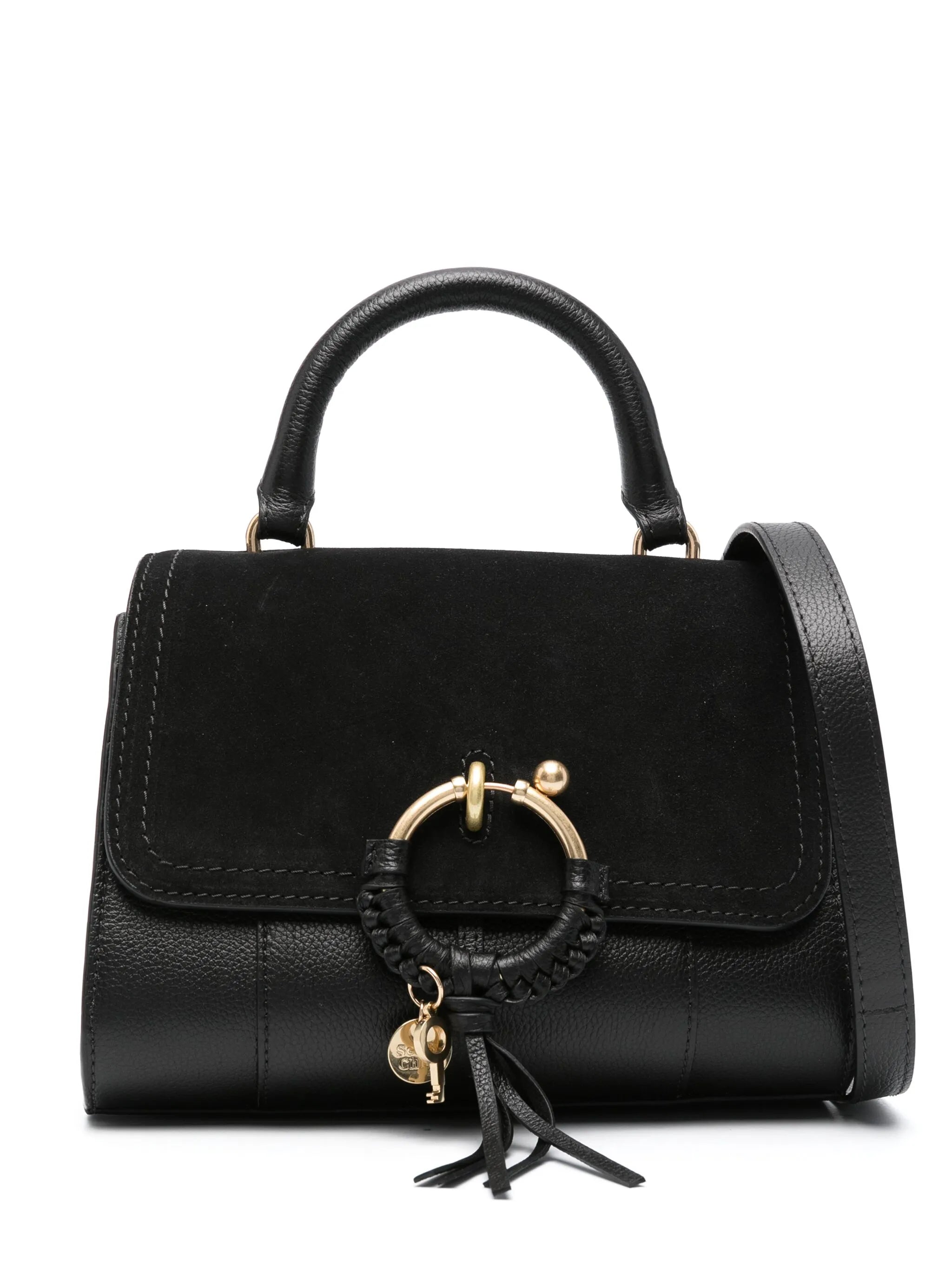 logo-charm leather bag