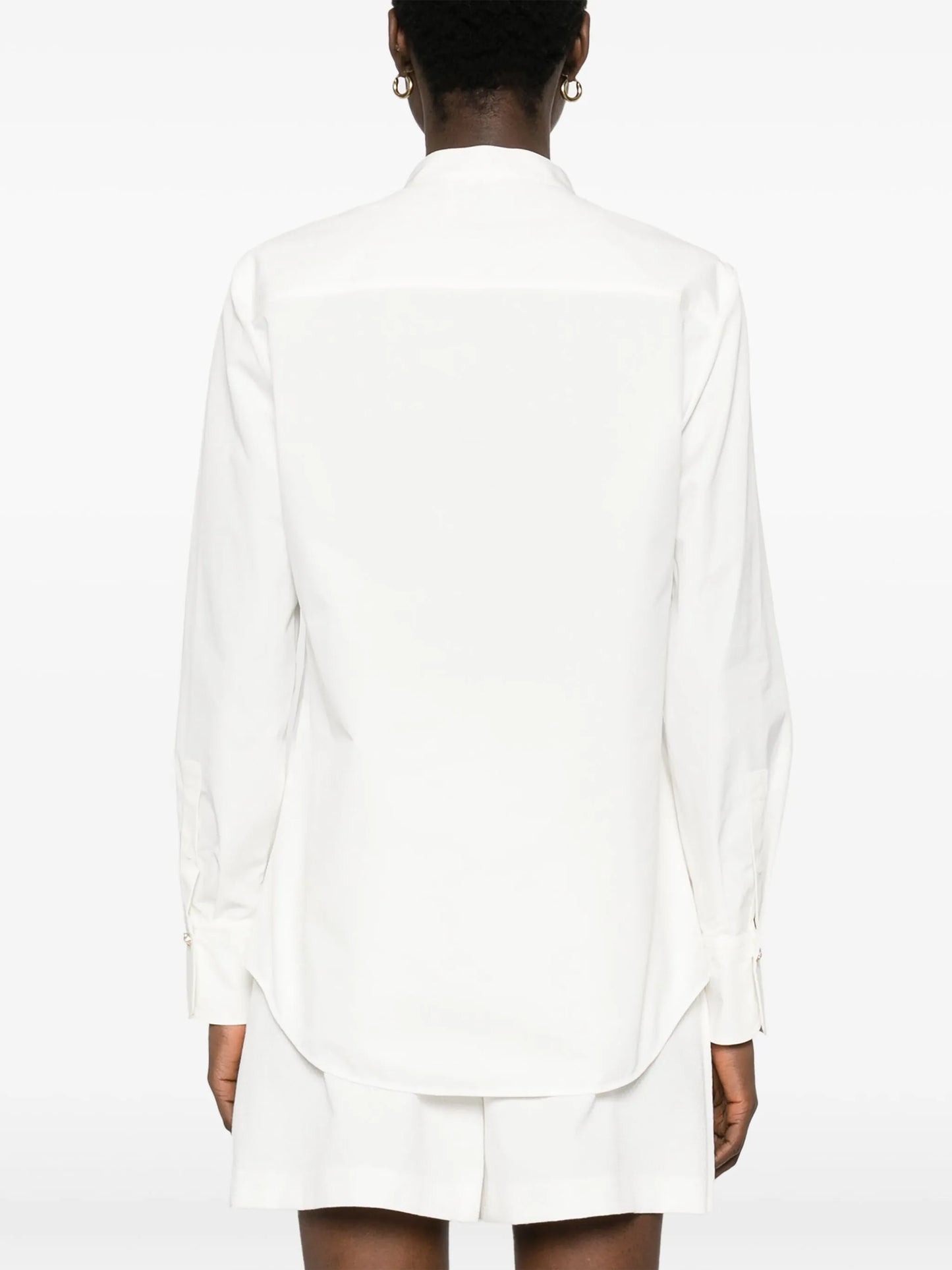 sculpted-buttons cotton shirt