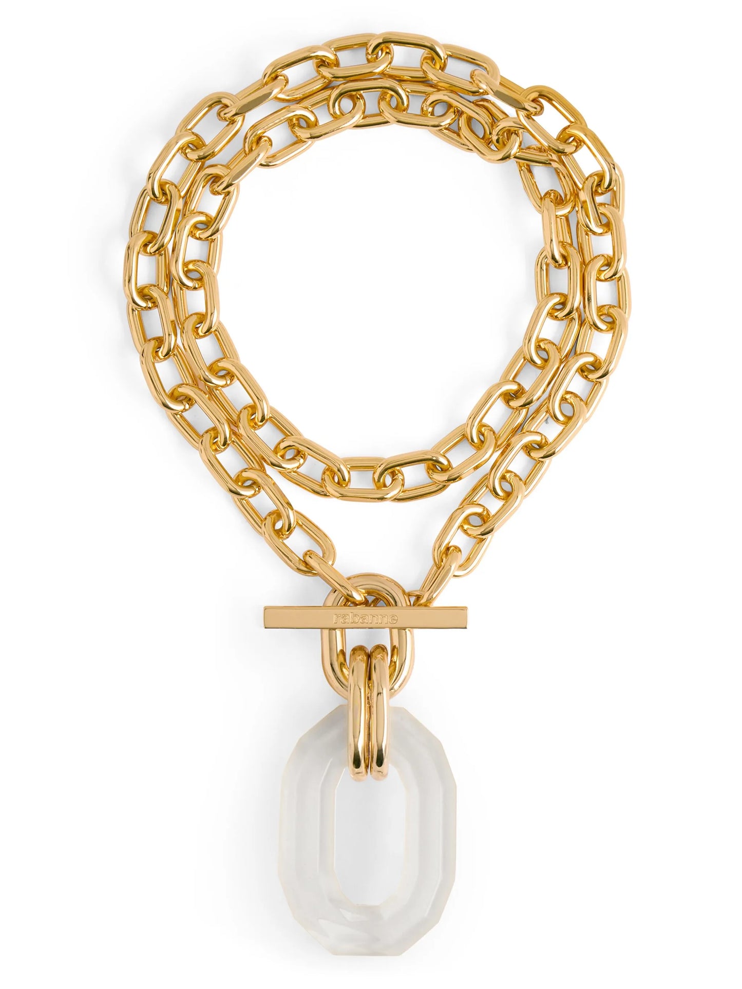 Gold XL cable-link necklace