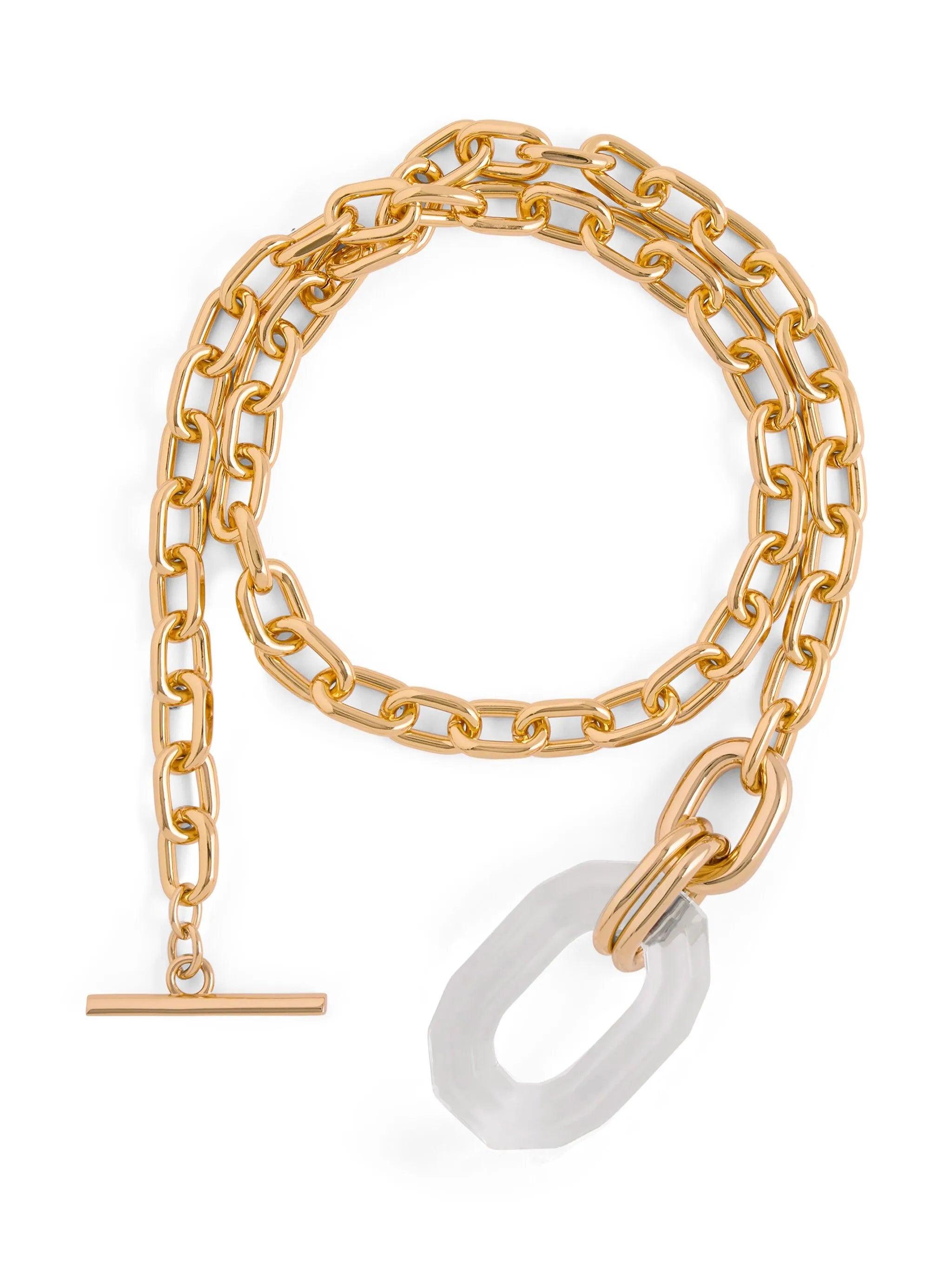 Gold XL cable-link necklace