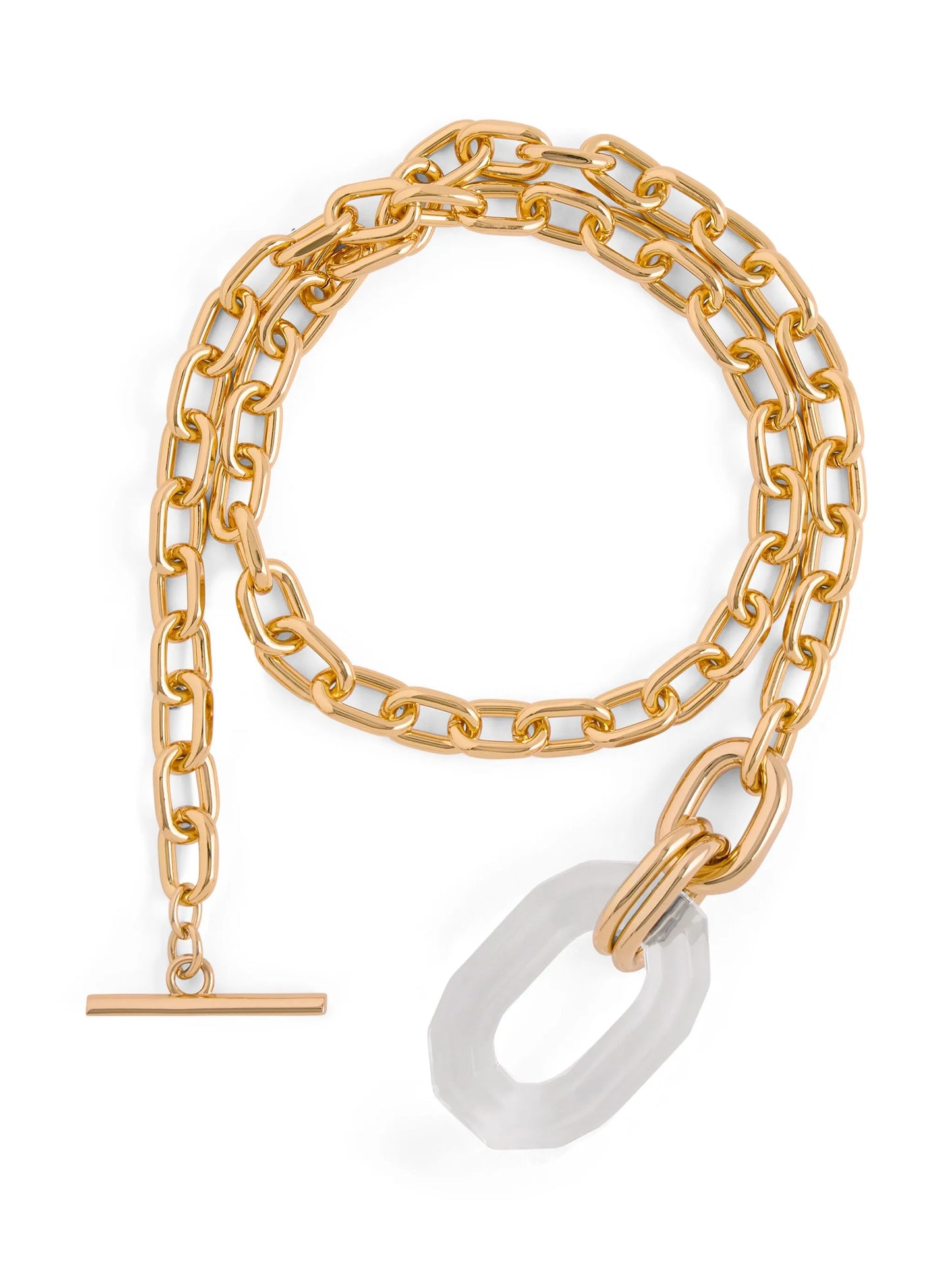 Gold XL cable-link necklace