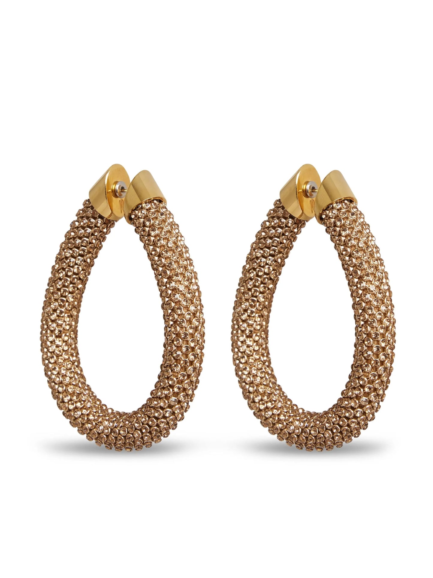 Gold Pixel chainmail earrings
