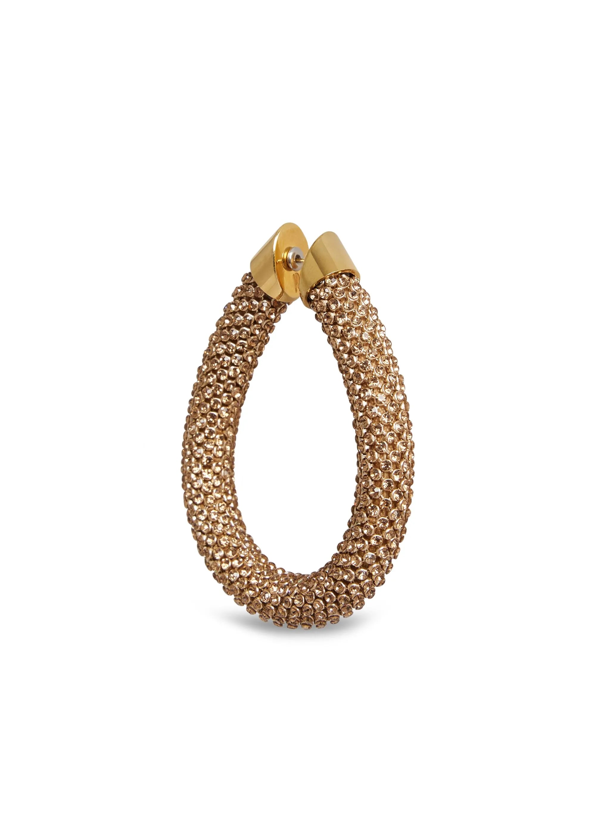 Gold Pixel chainmail earrings