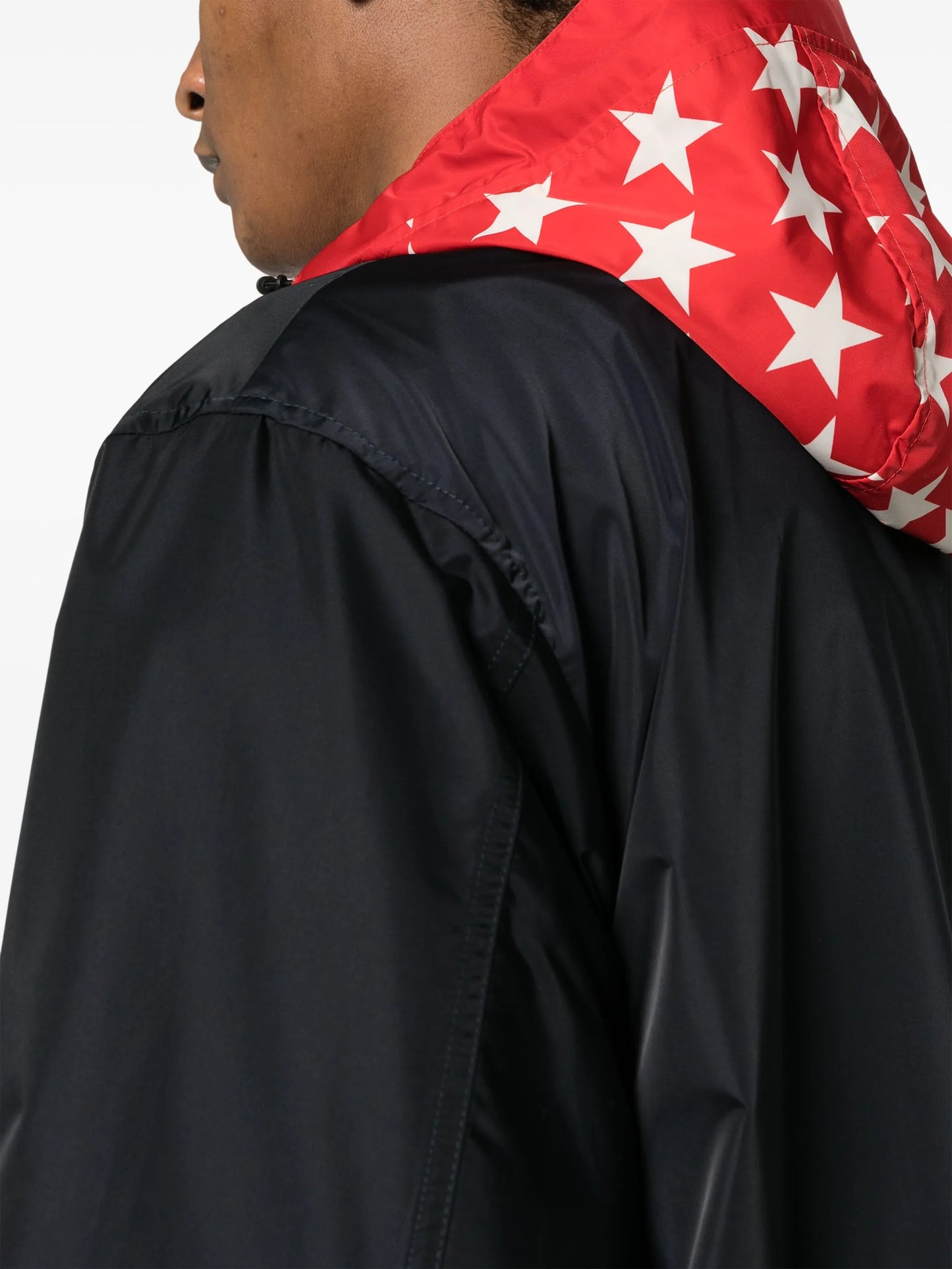 logo-print hooded jacket