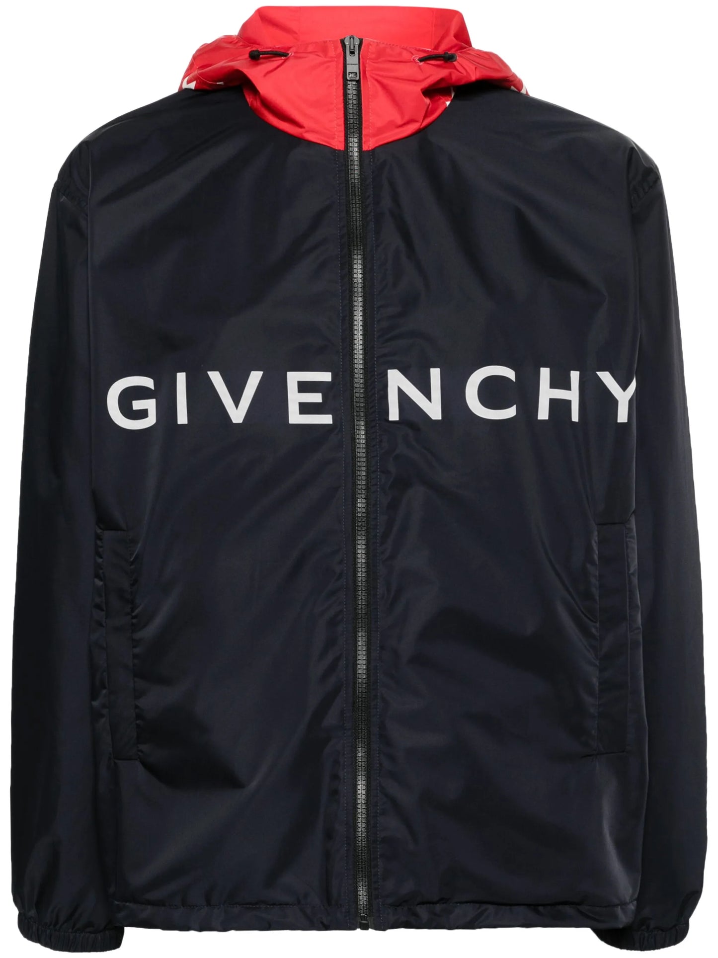 logo-print hooded jacket