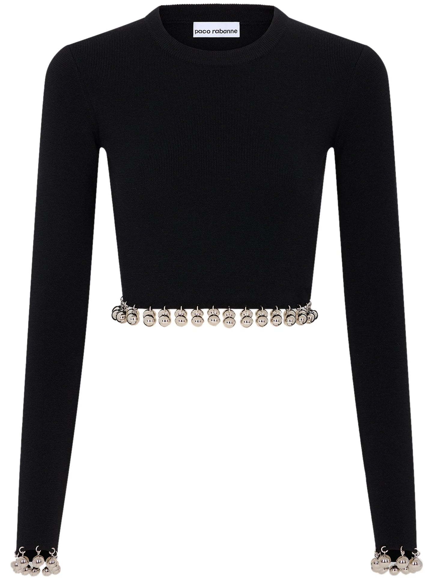 bead-detail wool jumper