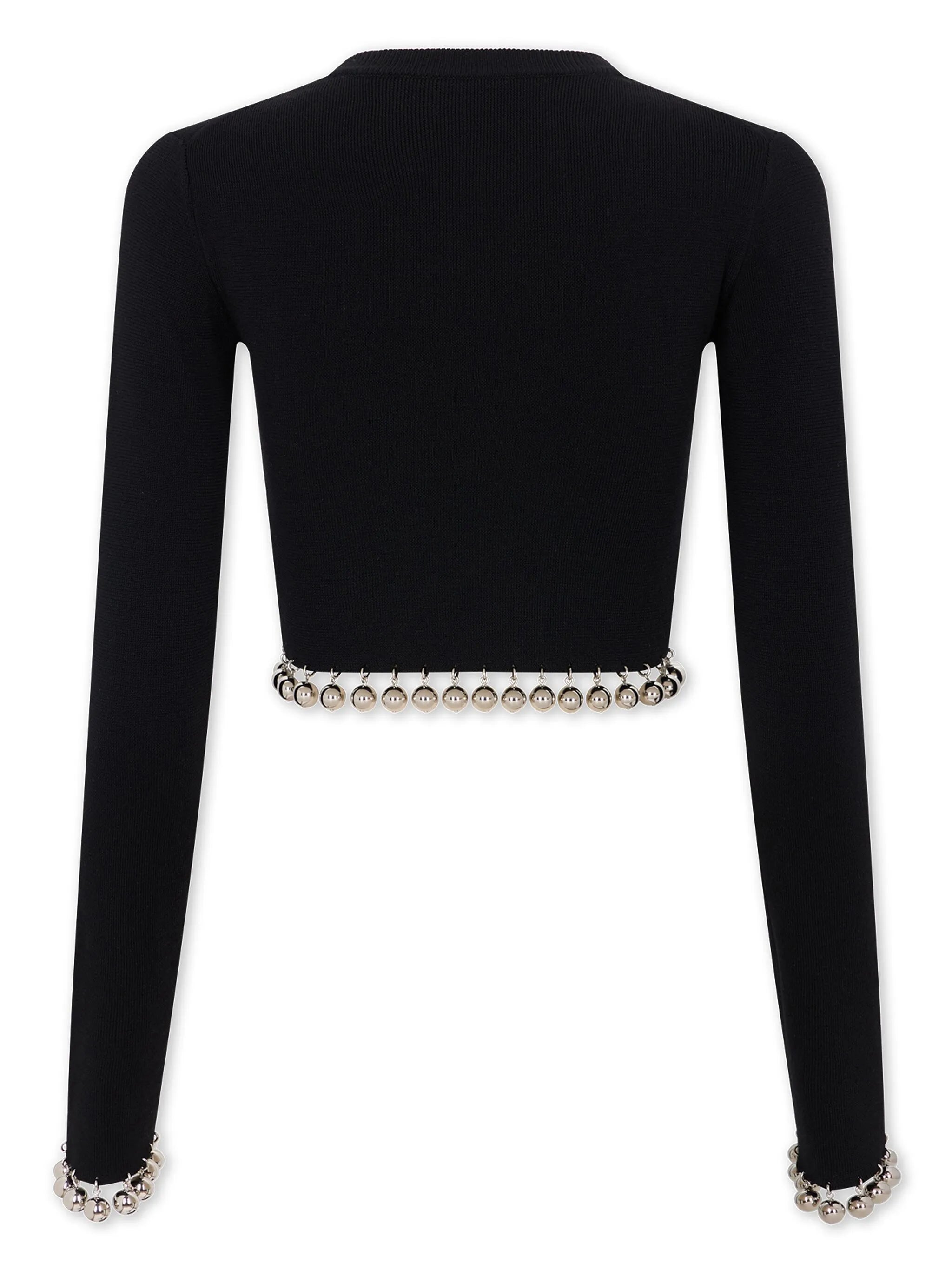 bead-detail wool jumper