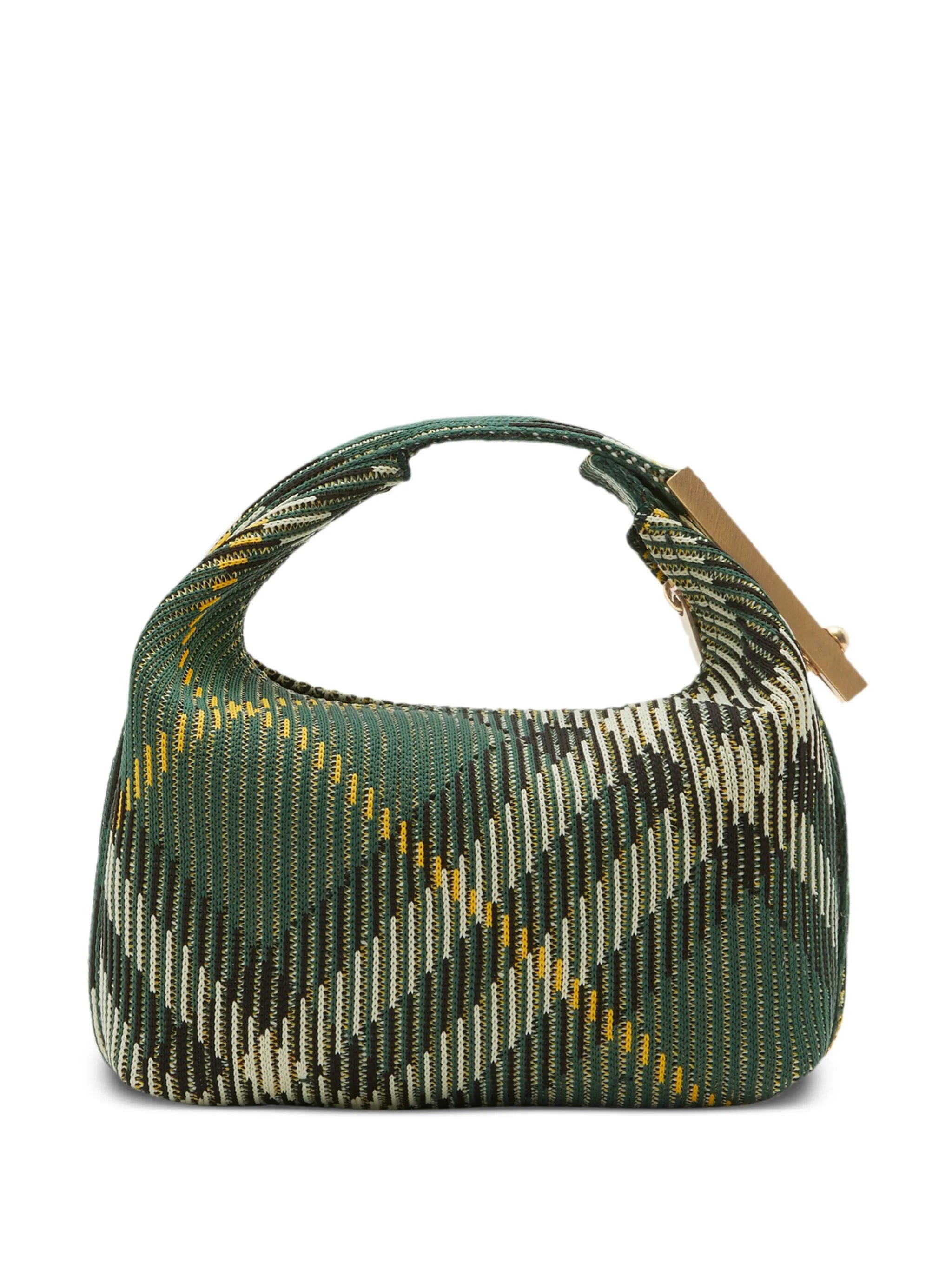 medium Peg check-pattern shoulder bag