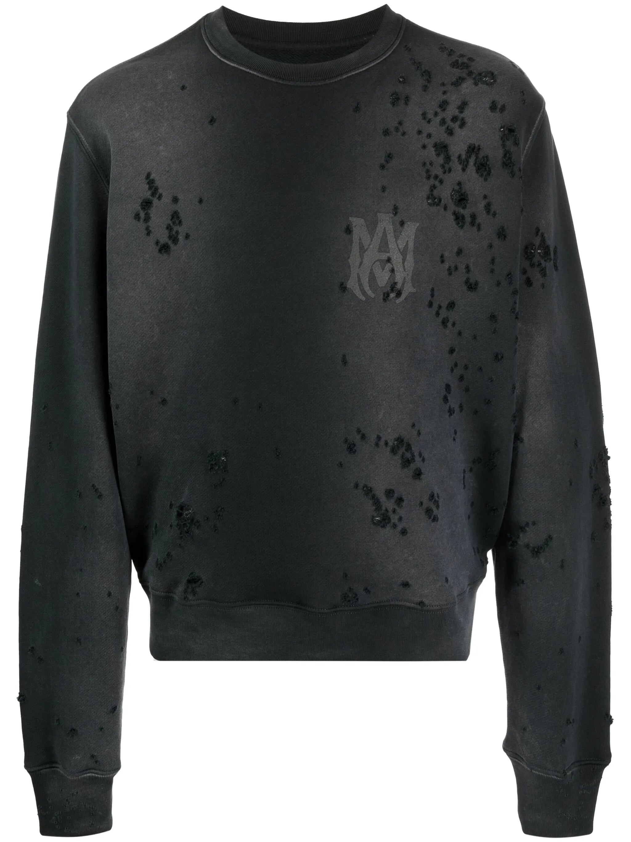 distressed-effect cotton sweatshirt