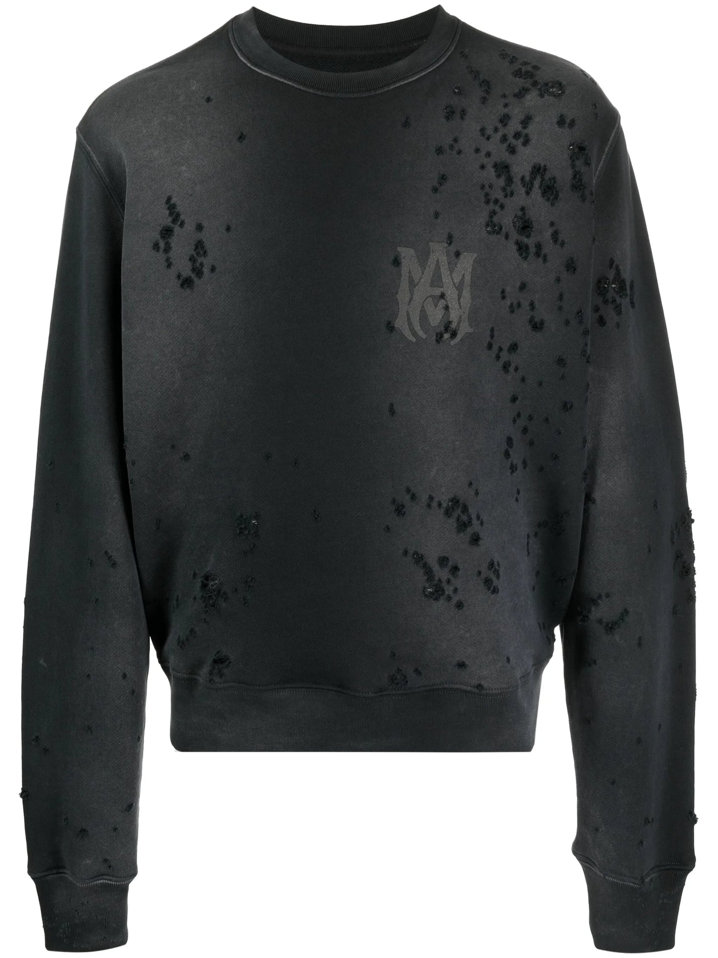 distressed-effect cotton sweatshirt