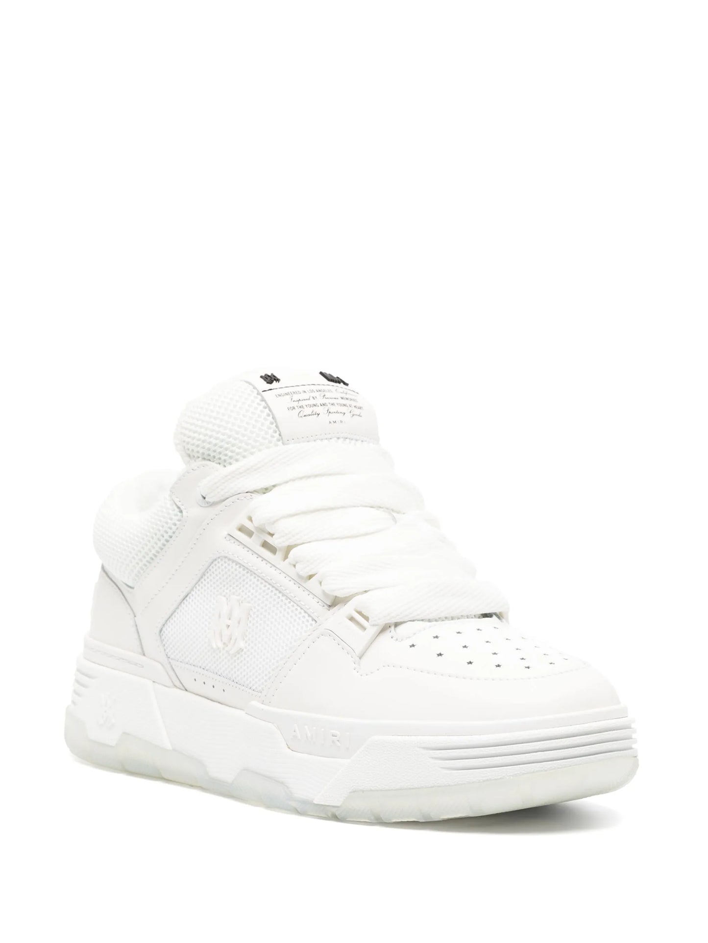 MA-1 leather-trim mesh sneakers