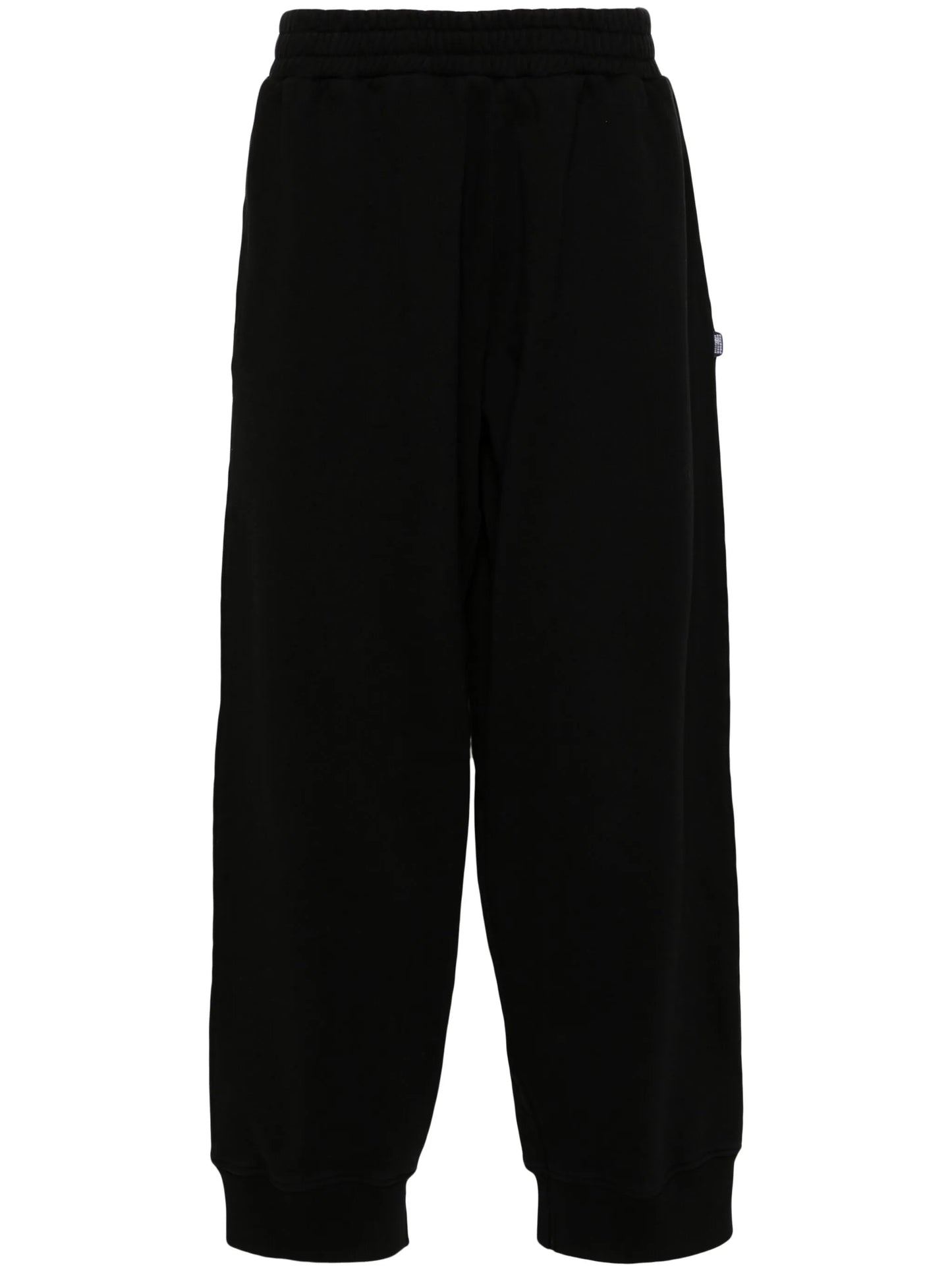 wide-leg cotton track pants