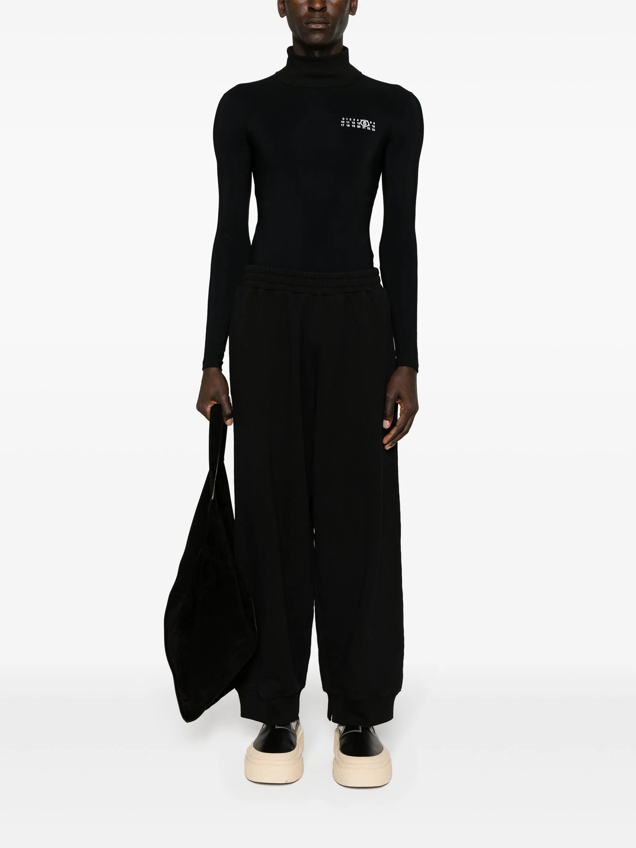 wide-leg cotton track pants